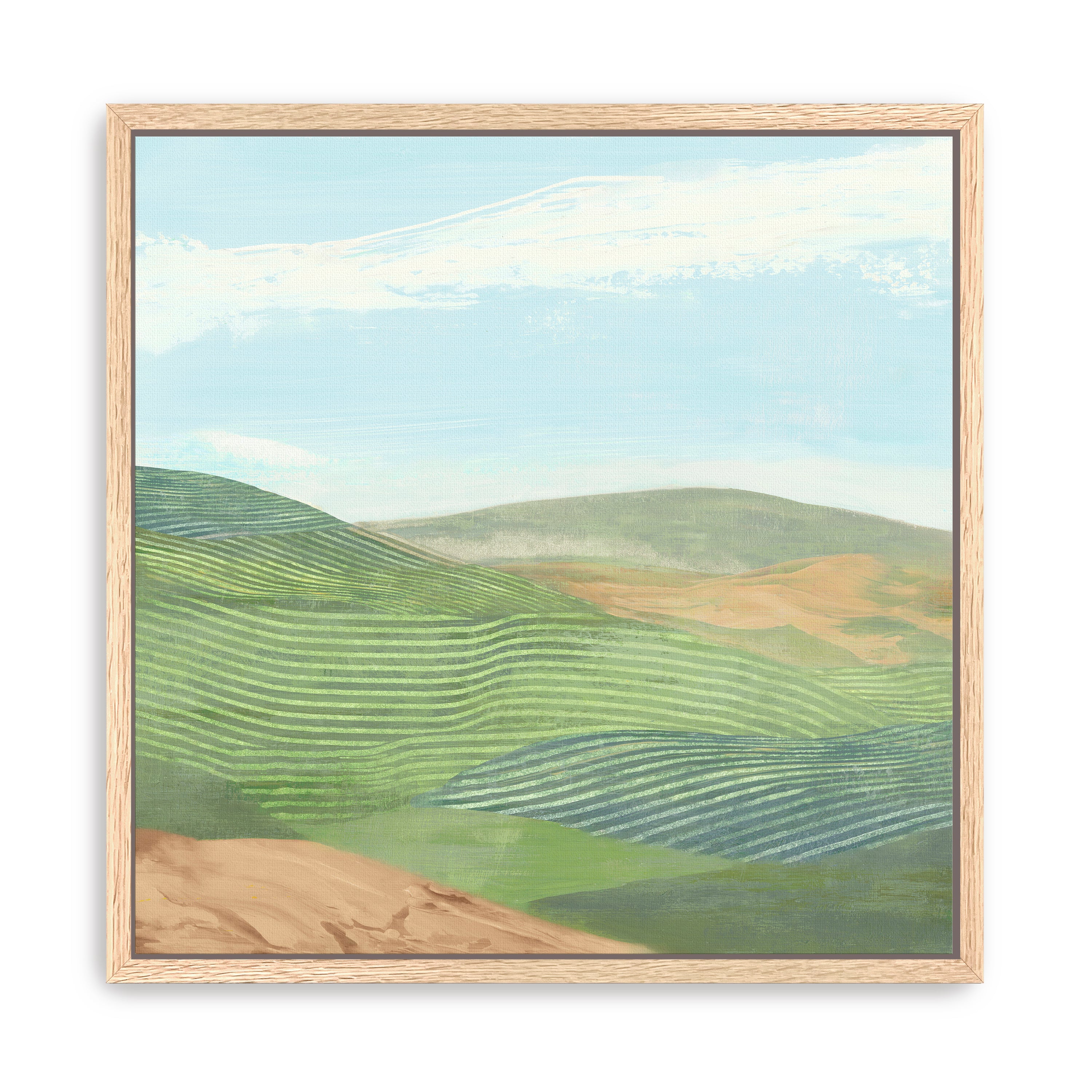 Rolling Green Hills Under Sky Canvas Giclee