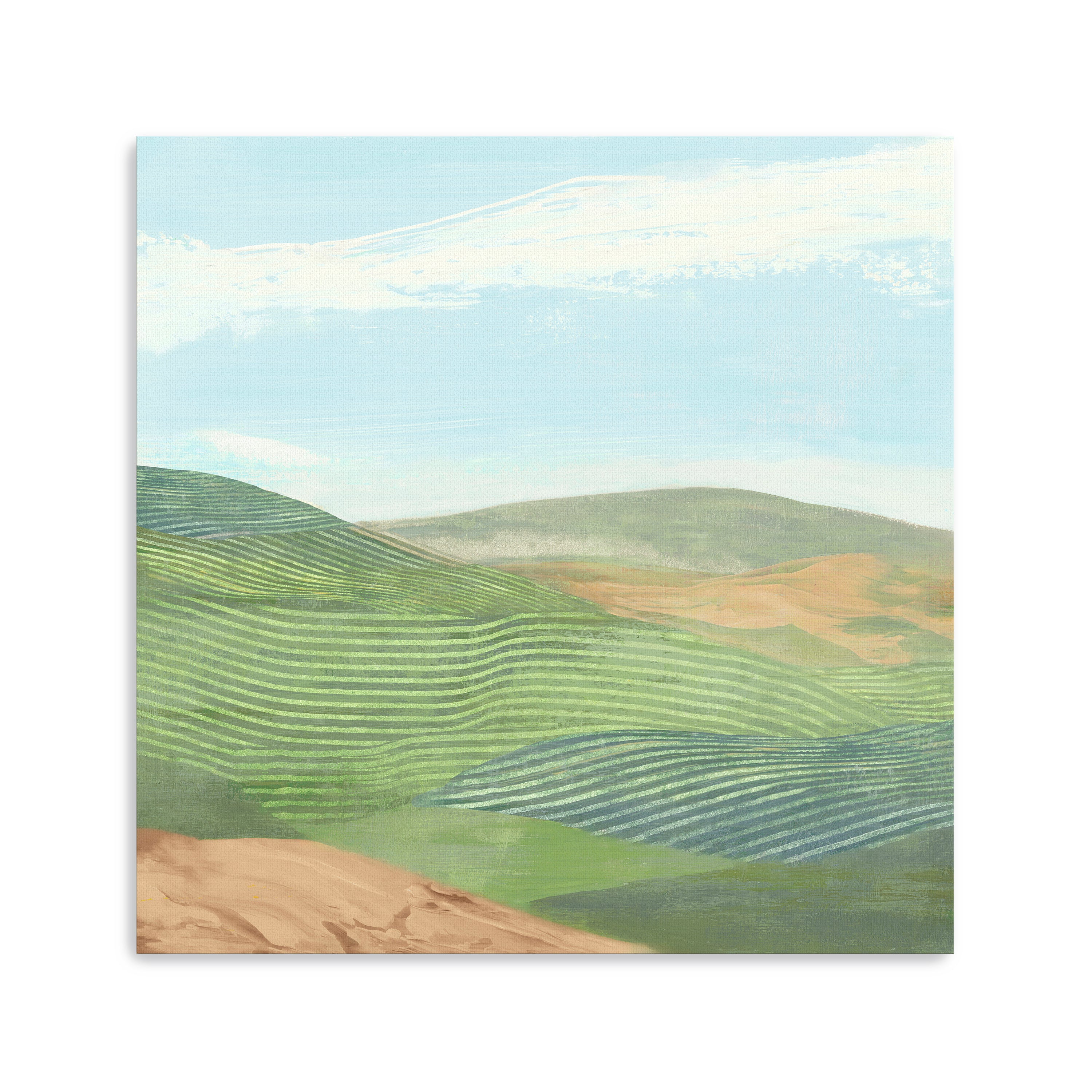 Rolling Green Hills Under Sky Canvas Giclee