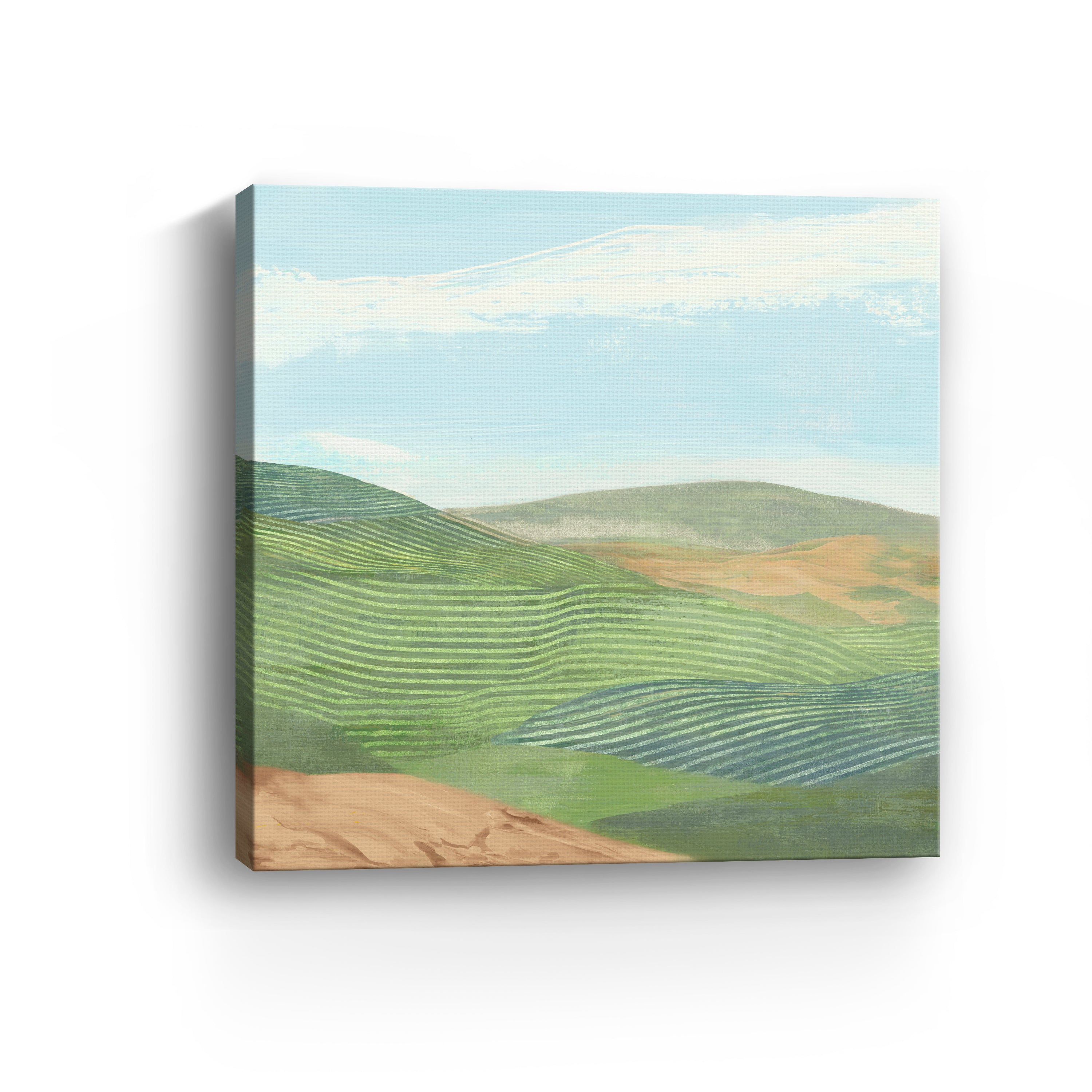 Rolling Green Hills Under Sky Canvas Giclee