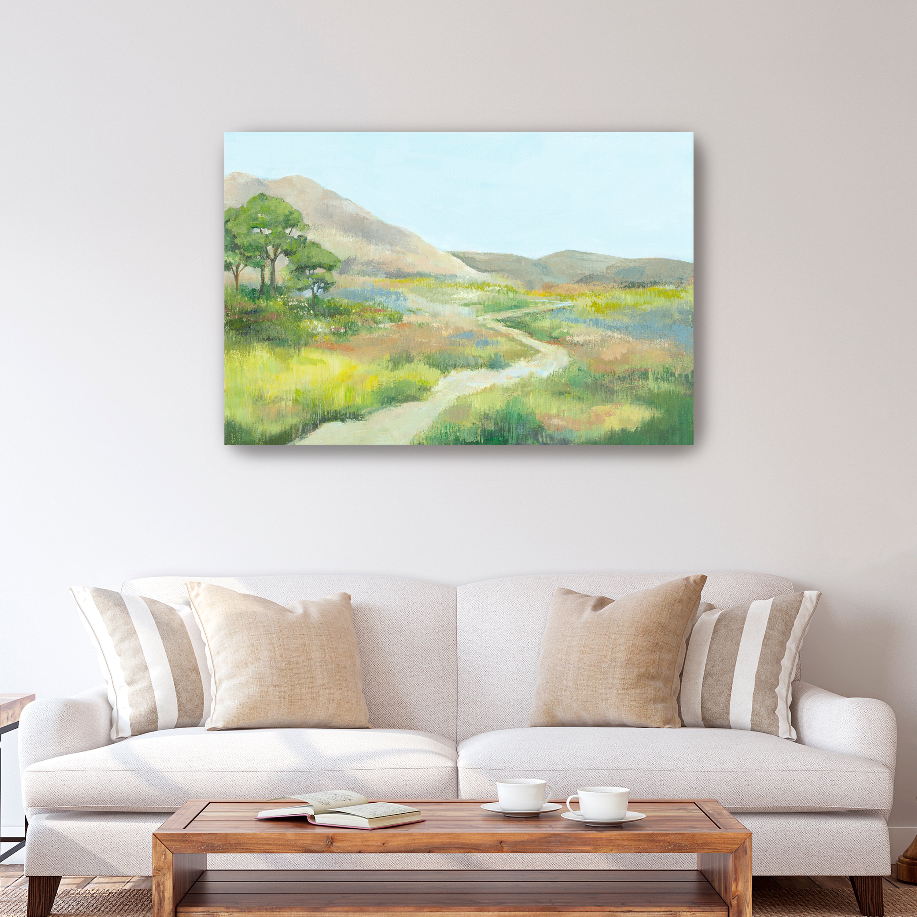Path Through Serene Landscape Canvas Giclee