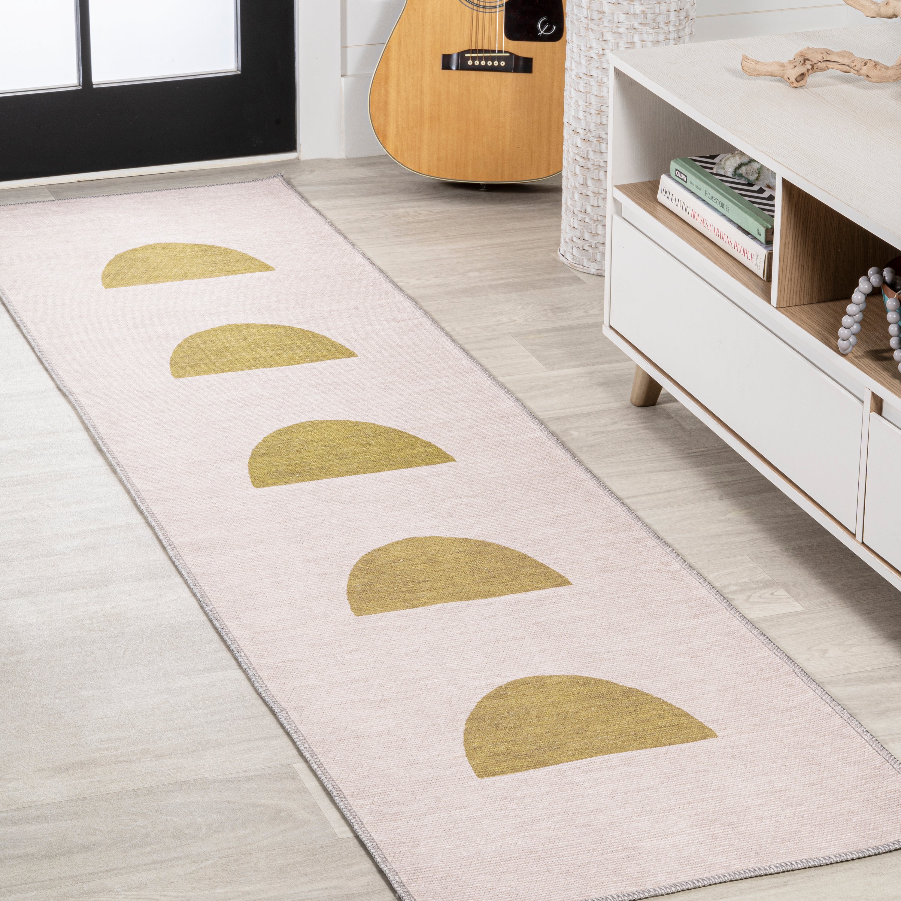 Luola Minimalist Geometric Machine-Washable Area Rug