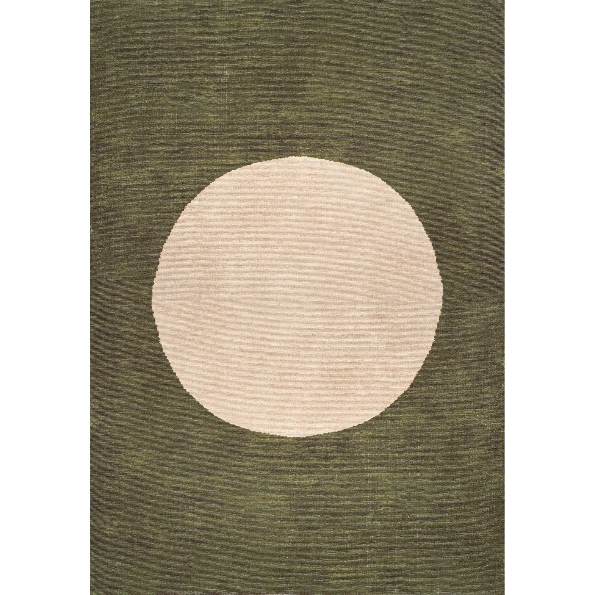 Cirkel Minimalist Geometric Dot Machine-Washable Area Rug