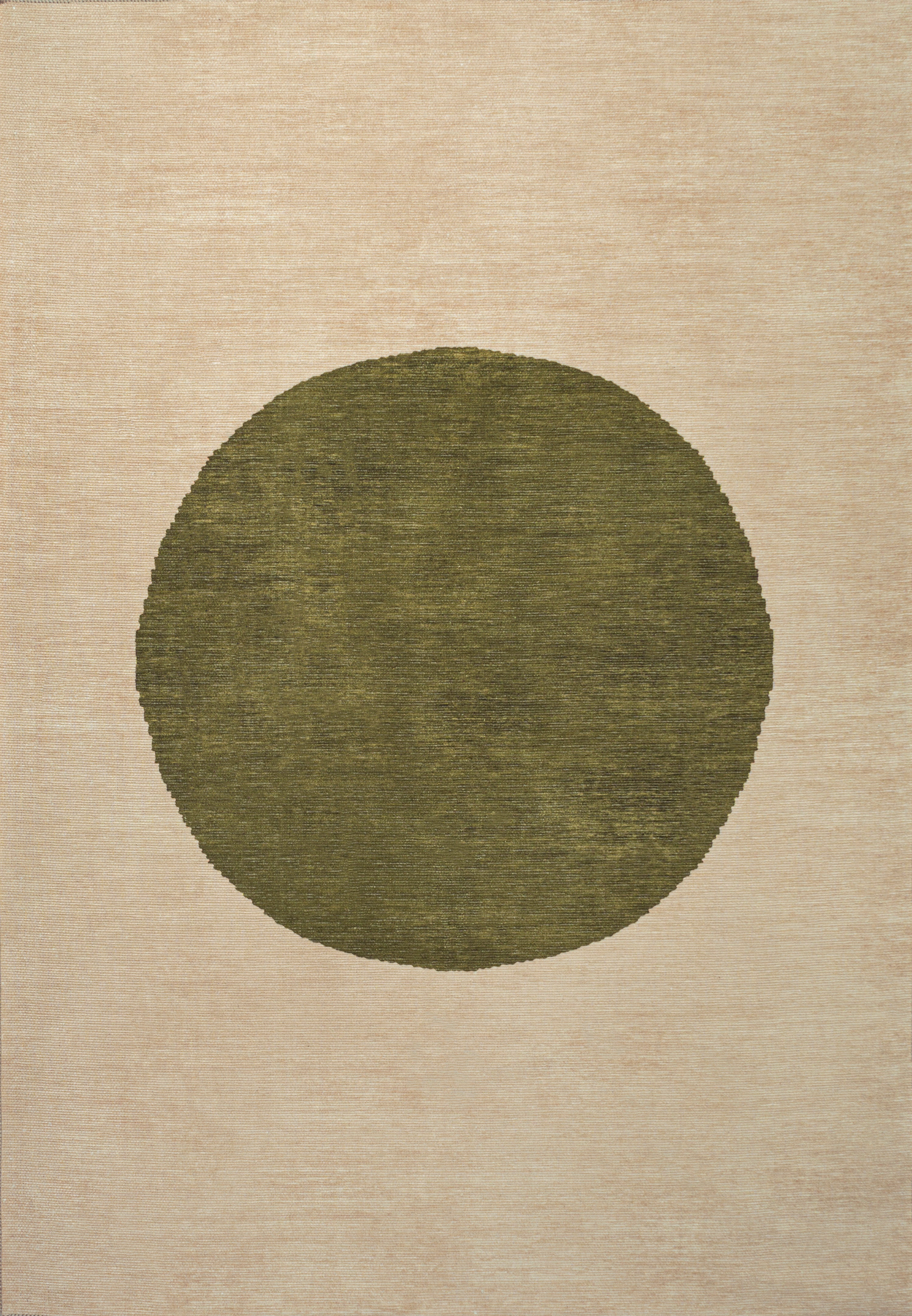 Cirkel Minimalist Geometric Dot Machine-Washable Area Rug