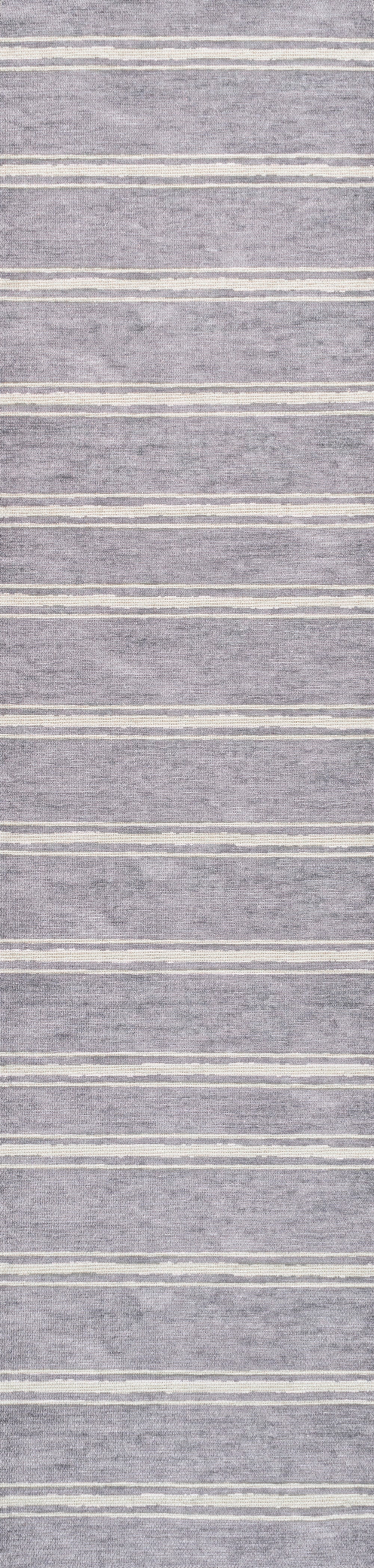 Bande Distressed Ticking Stripe Machine-Washable Area Rug