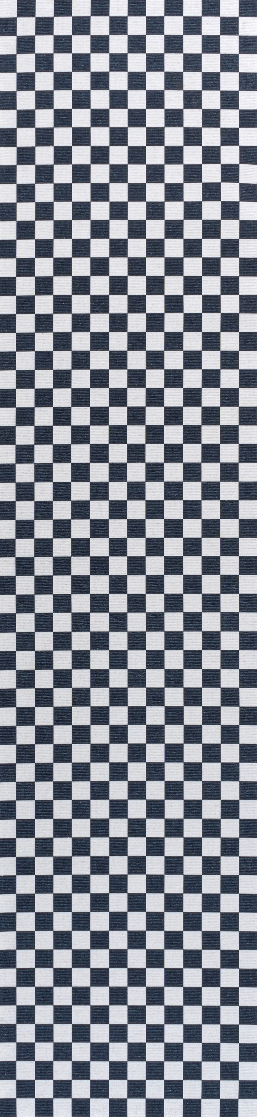 Ainsley Modern Cottage Checkerboard Washable Purple Area Rug