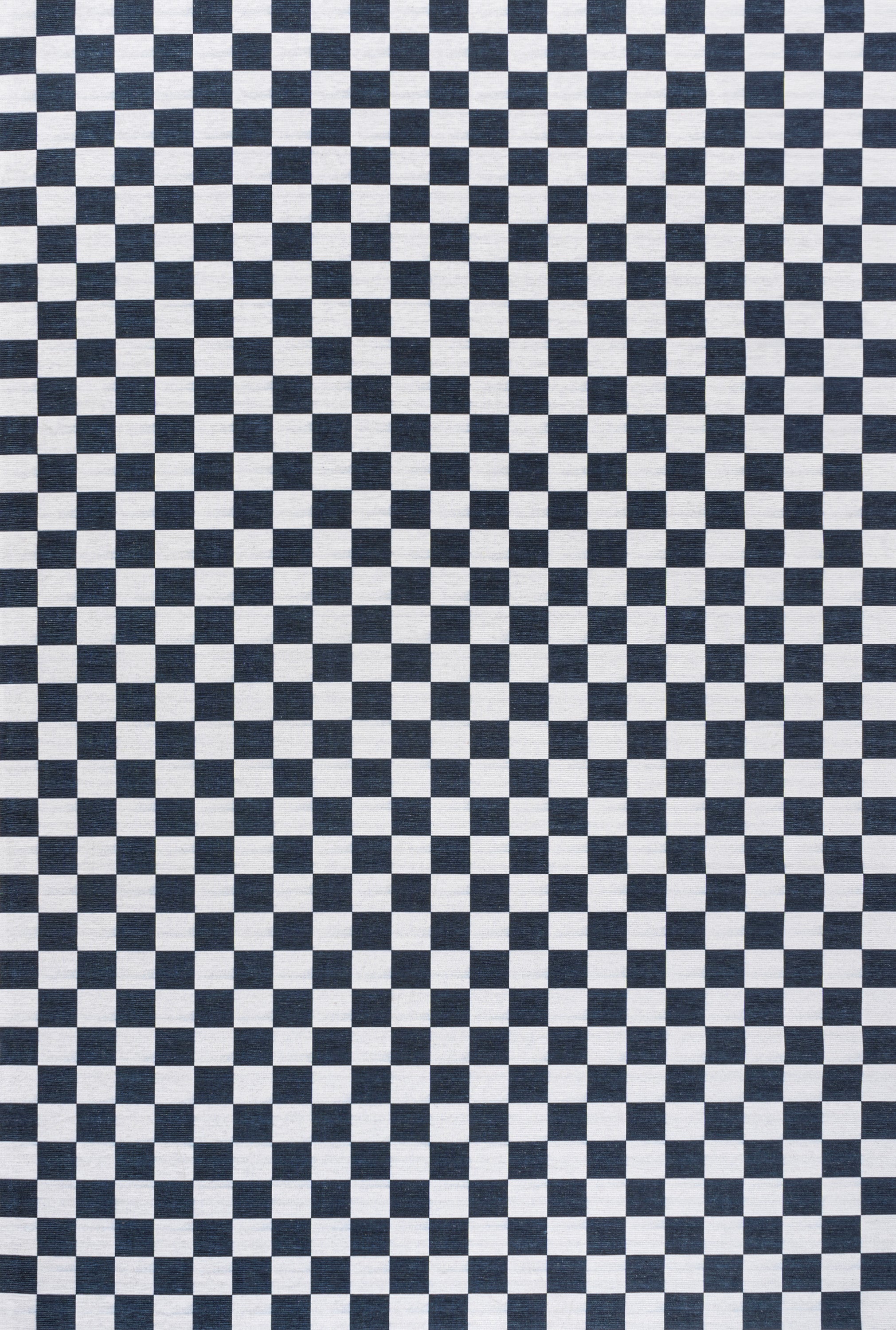 Ainsley Modern Cottage Checkerboard Washable Purple Area Rug