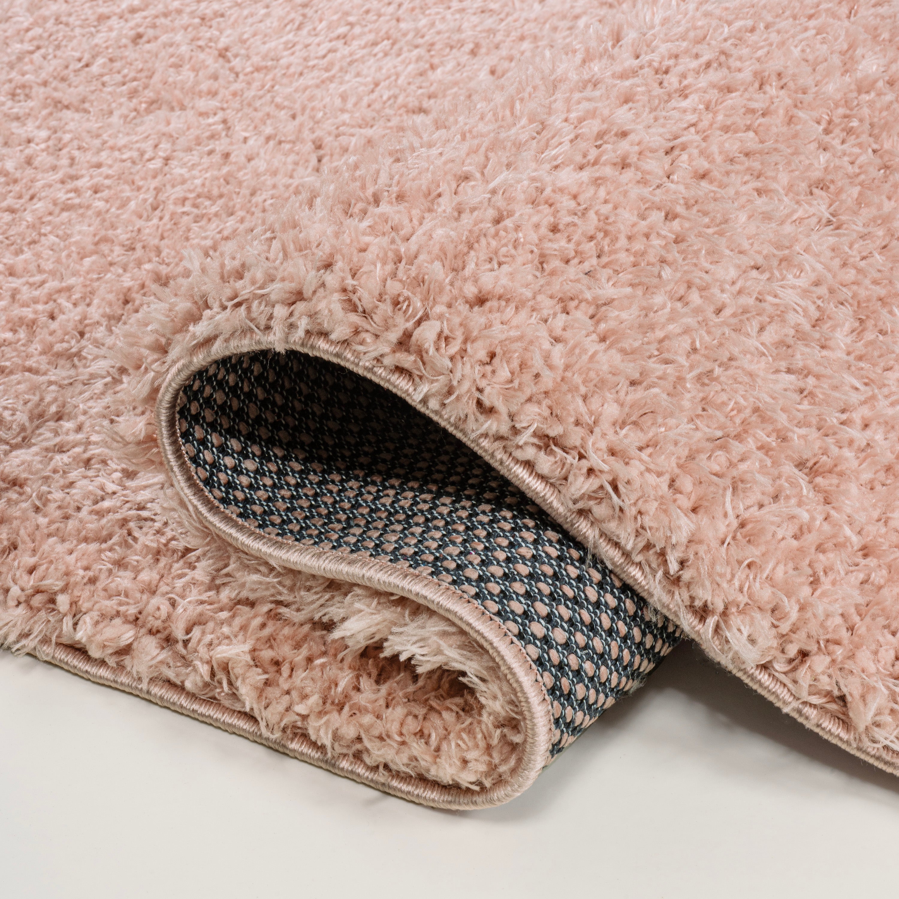 Clayton Coastal Solid Glam Shag Machine-Washable Area Rug