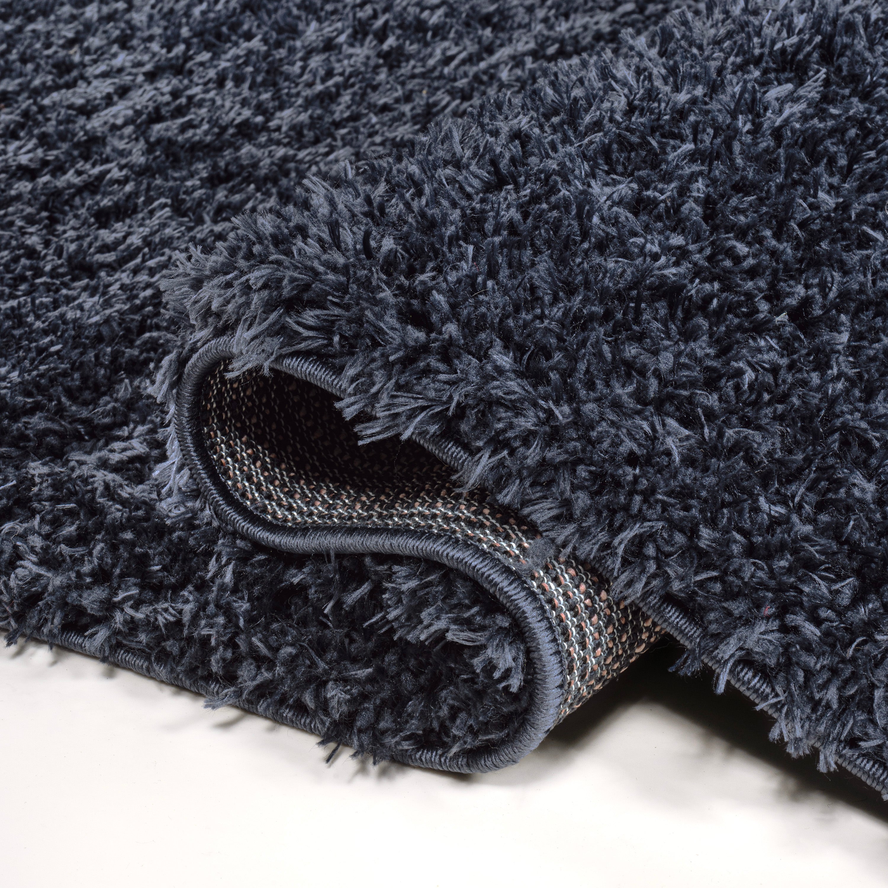 Clayton Coastal Solid Glam Shag Machine-Washable Area Rug