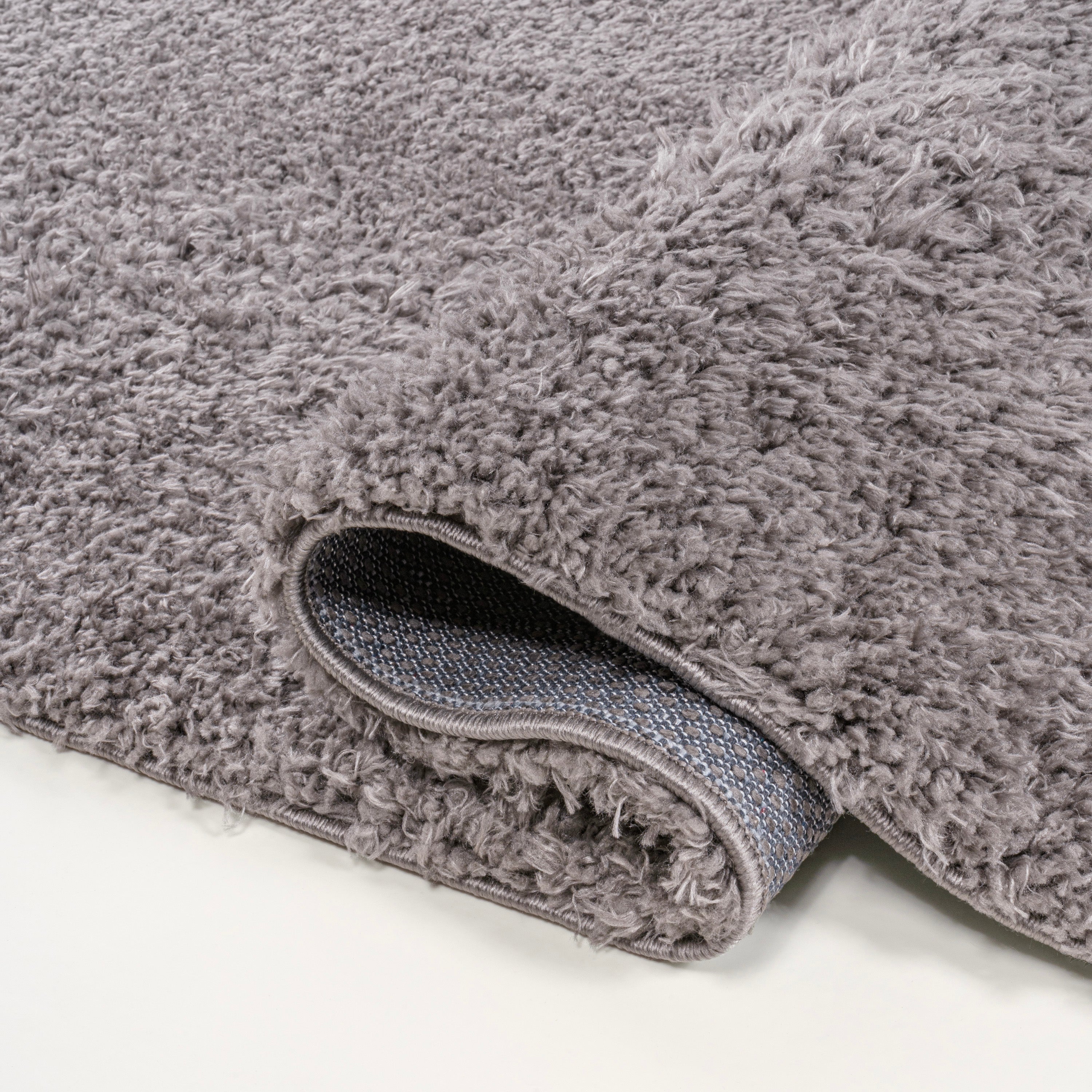 Clayton Coastal Solid Glam Shag Machine-Washable Area Rug