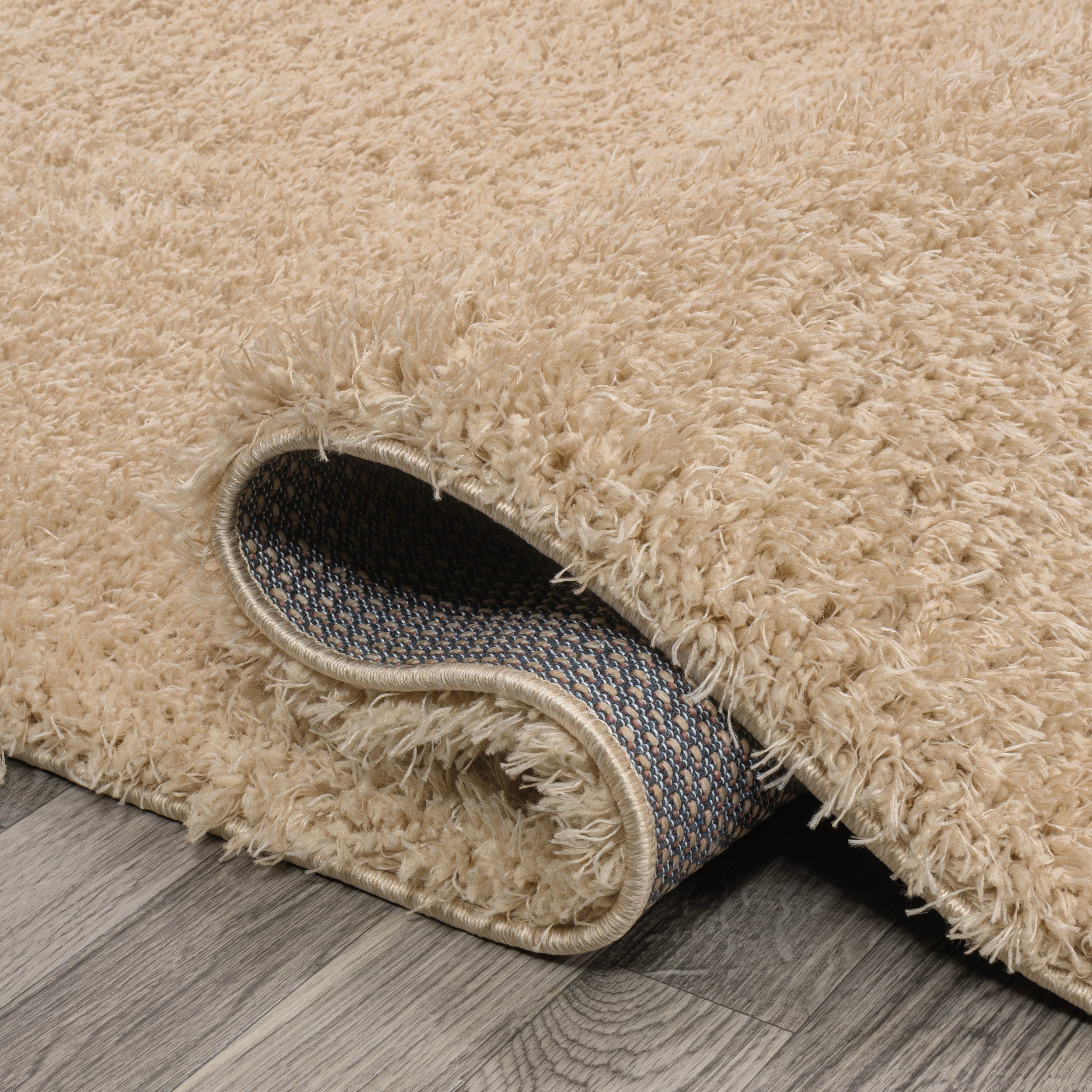 Clayton Coastal Solid Glam Shag Machine-Washable Area Rug