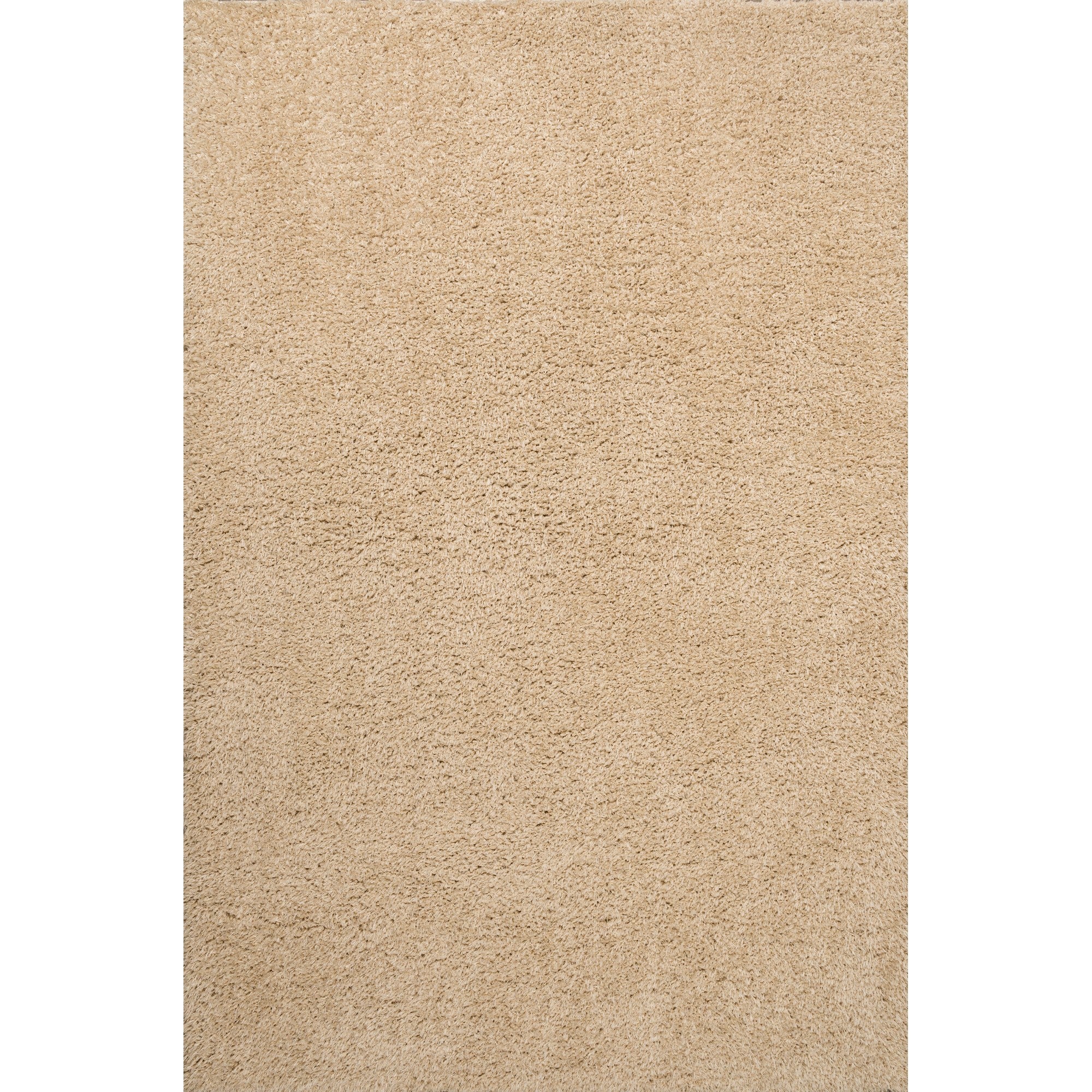 Clayton Coastal Solid Glam Shag Machine-Washable Area Rug