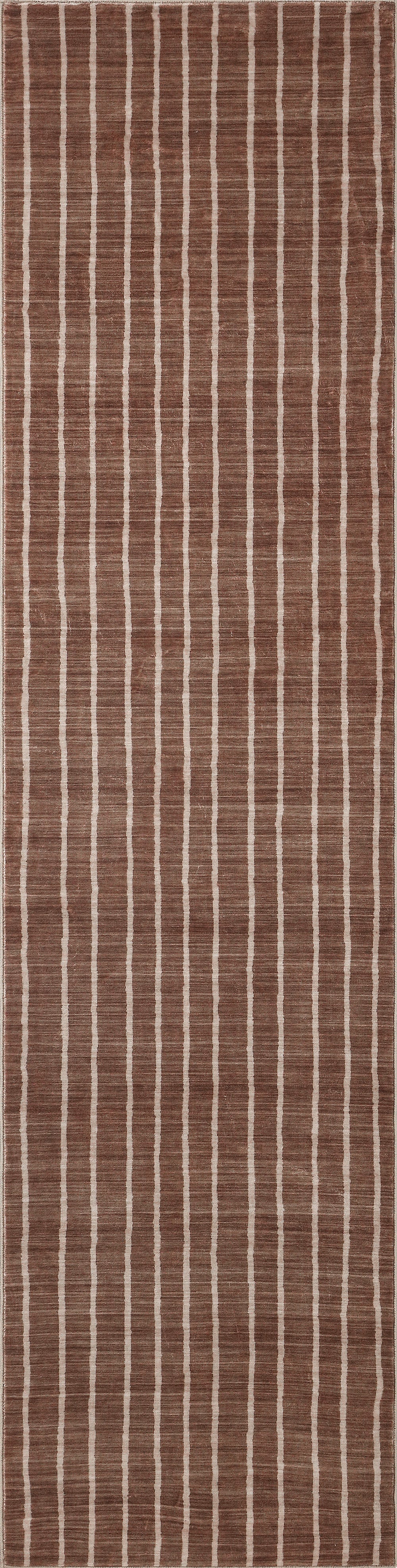 Orton Distressed Ticking Stripe Non-Slip Machine-Washable Rug