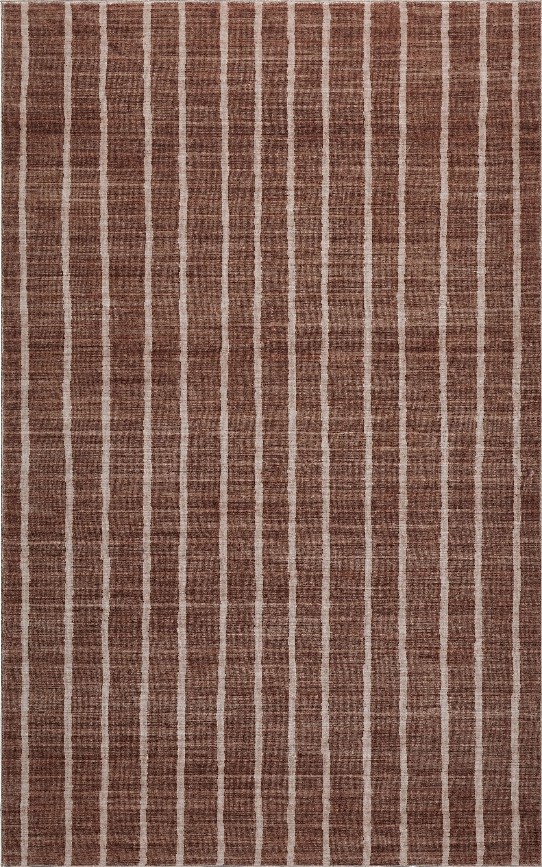 Orton Distressed Ticking Stripe Non-Slip Machine-Washable Rug