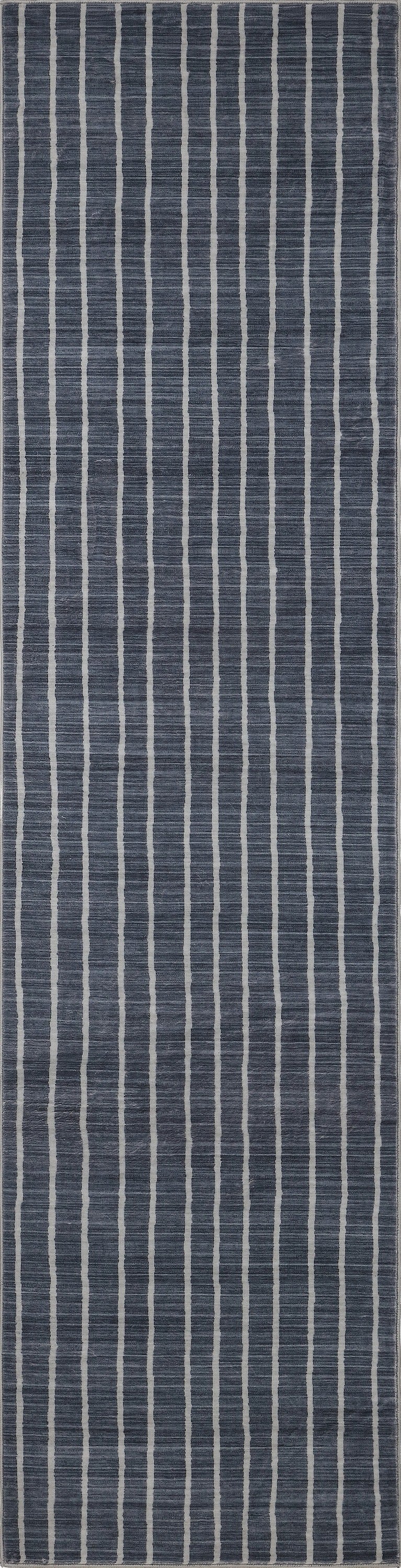 Orton Distressed Ticking Stripe Non-Slip Machine-Washable Rug
