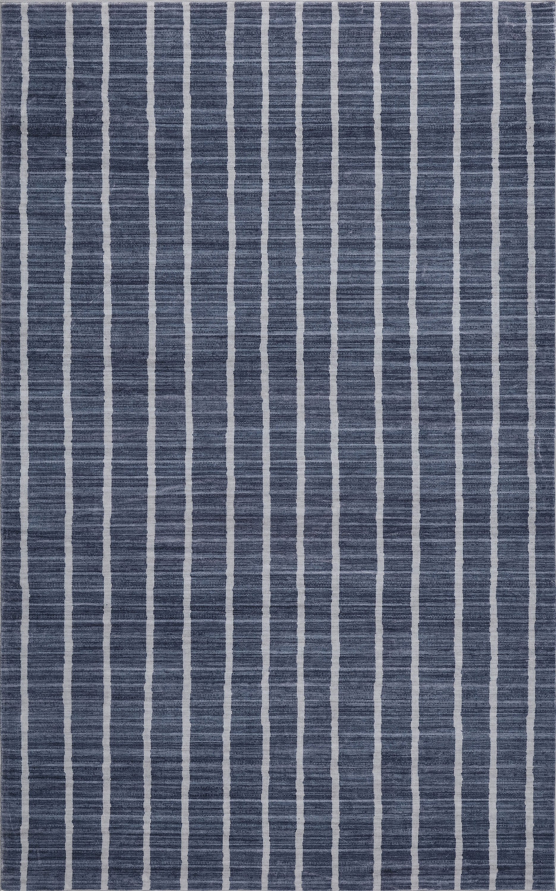 Orton Distressed Ticking Stripe Non-Slip Machine-Washable Rug
