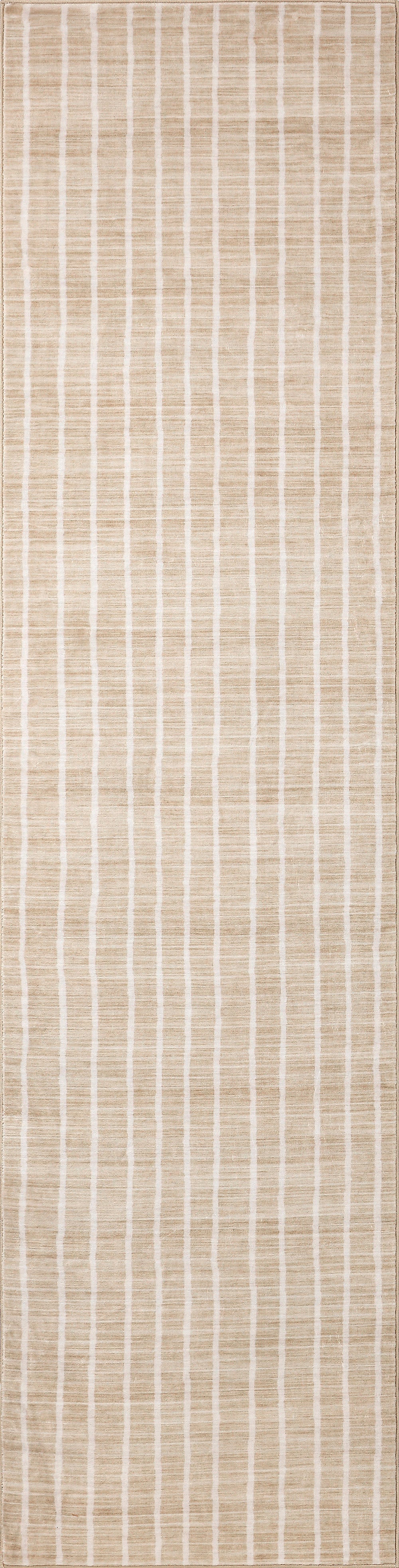 Orton Distressed Ticking Stripe Non-Slip Machine-Washable Rug