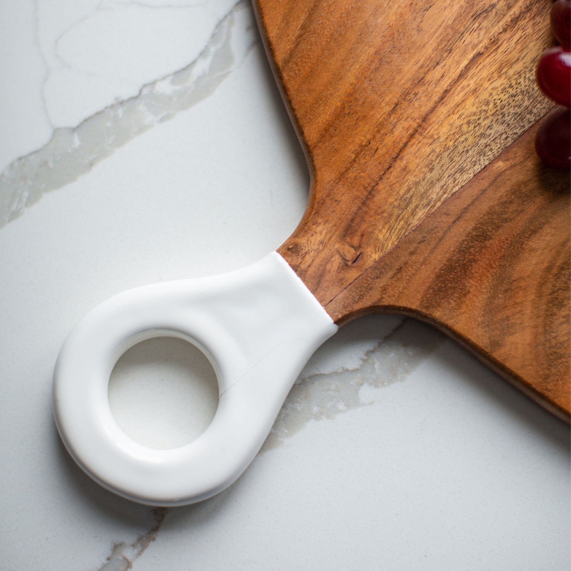 Pier 1 Wood + White Collection Acacia Charcuterie Board - Thumbnail 4