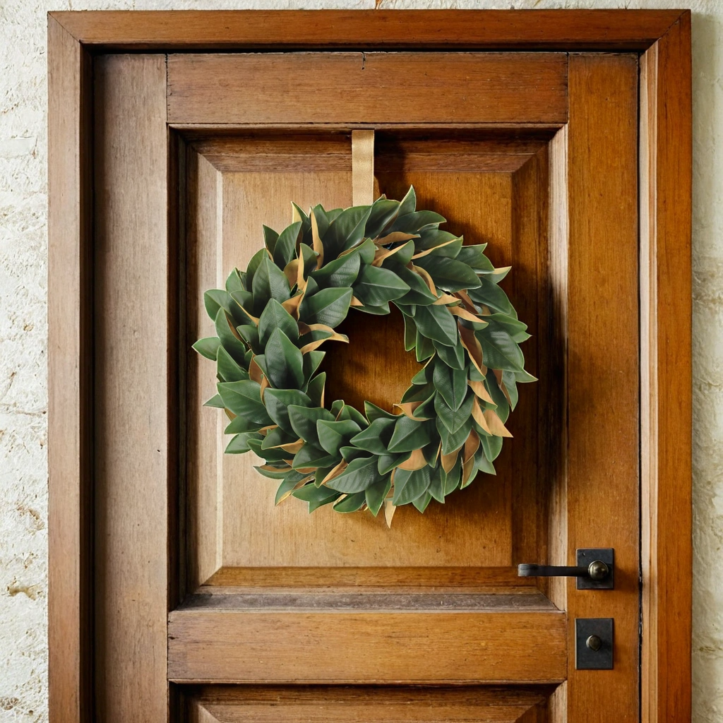 30" Lush Artificial Magnolia Leaf Wreath