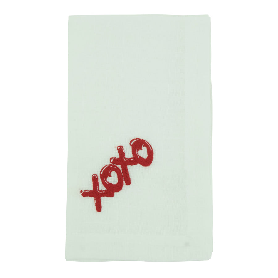 Embroidered XOXO, Set of 4