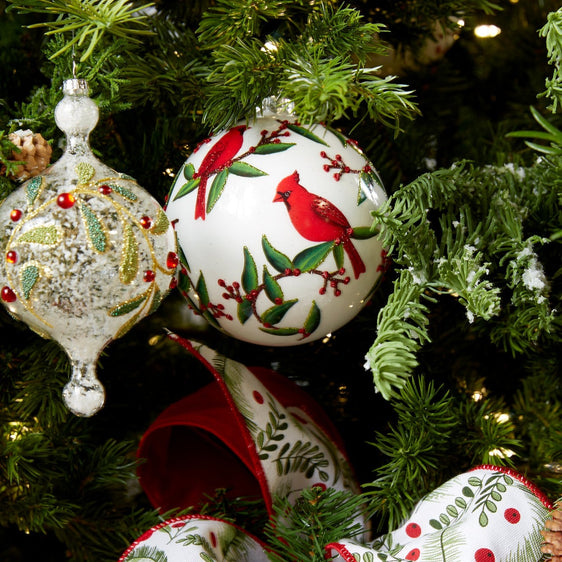 Cardinal-Bird-Ball-Ornament,-Set-of-6-Ornaments