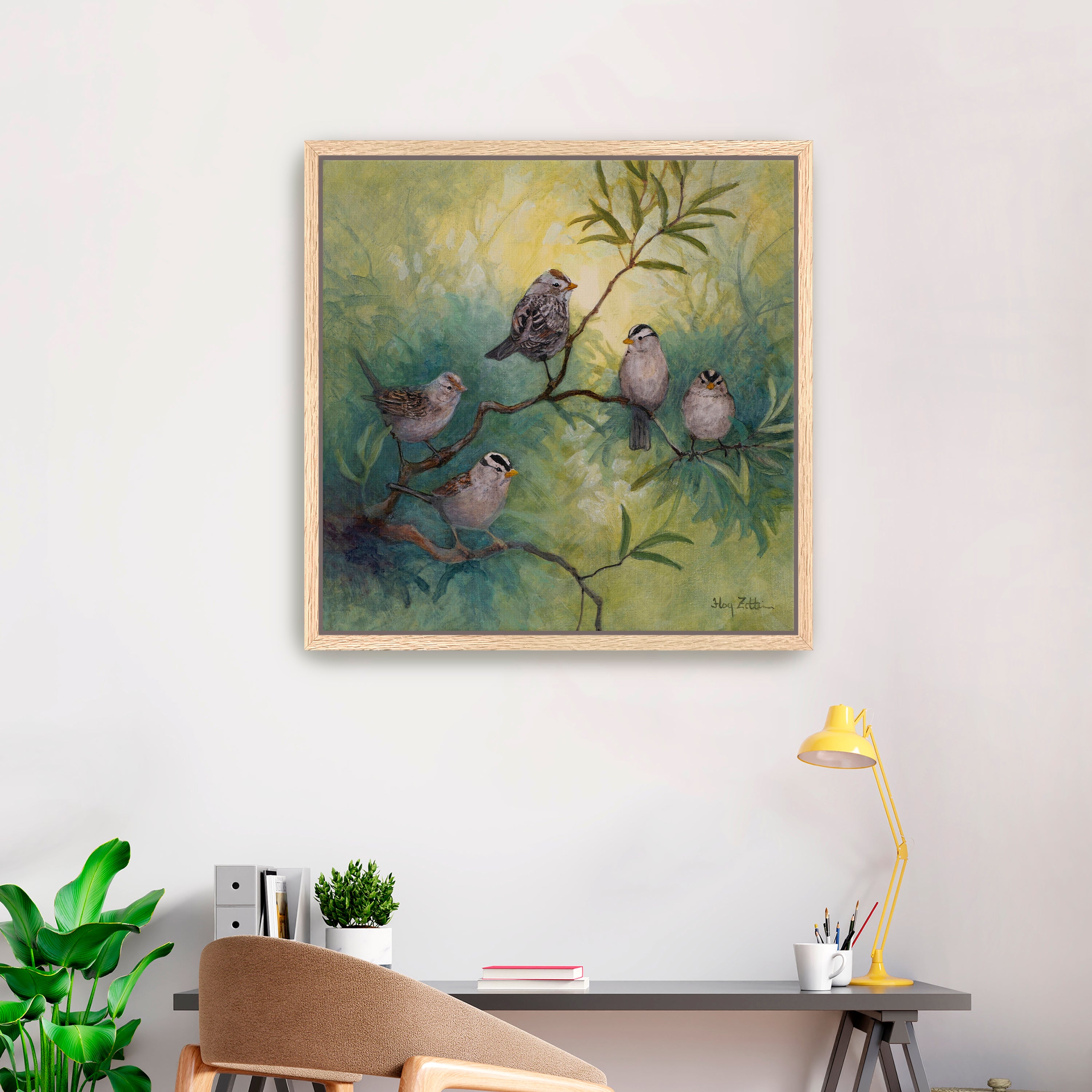 White-crowned Sparrows Canvas Giclee