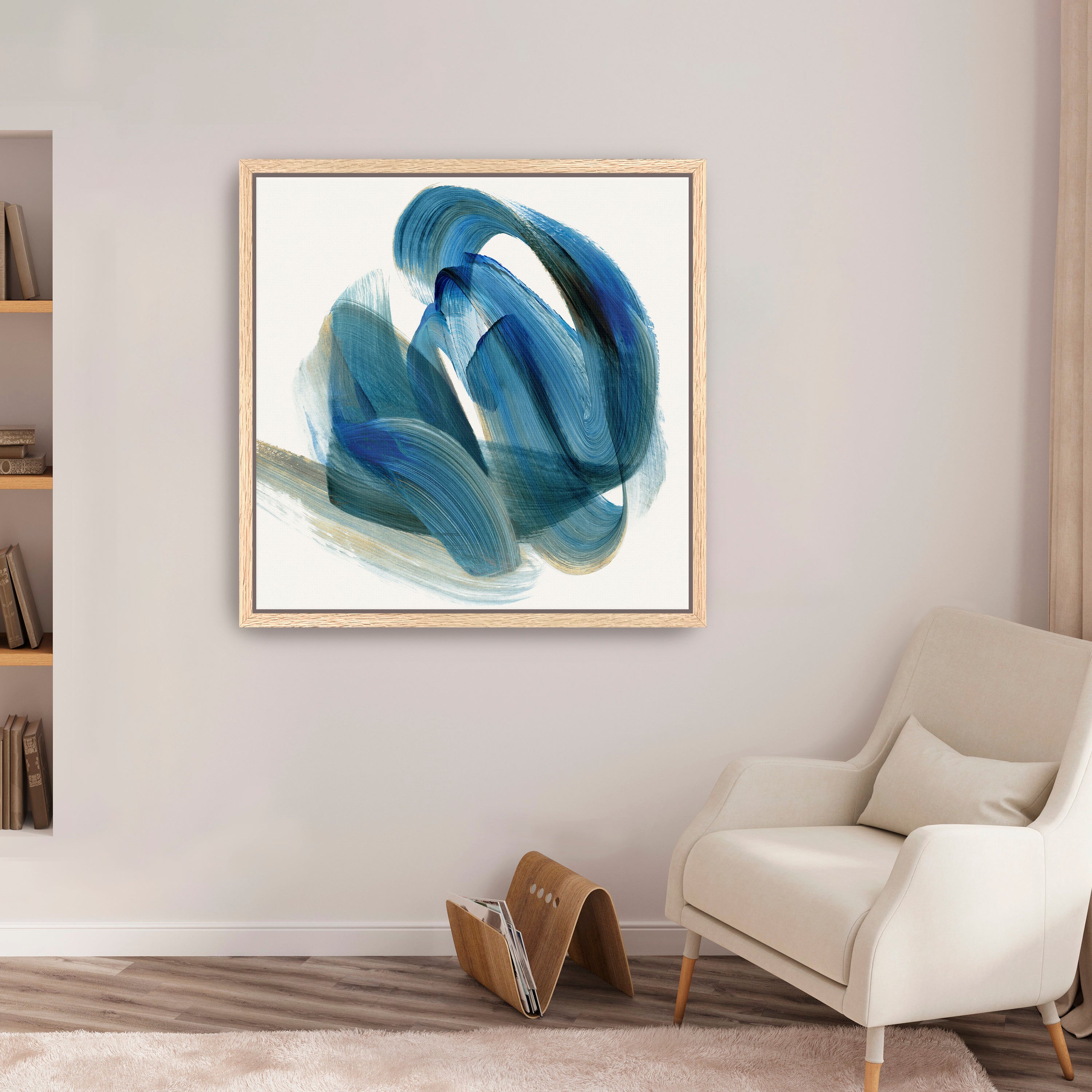 Whirling Currents of Blue Harmony I Canvas Giclee