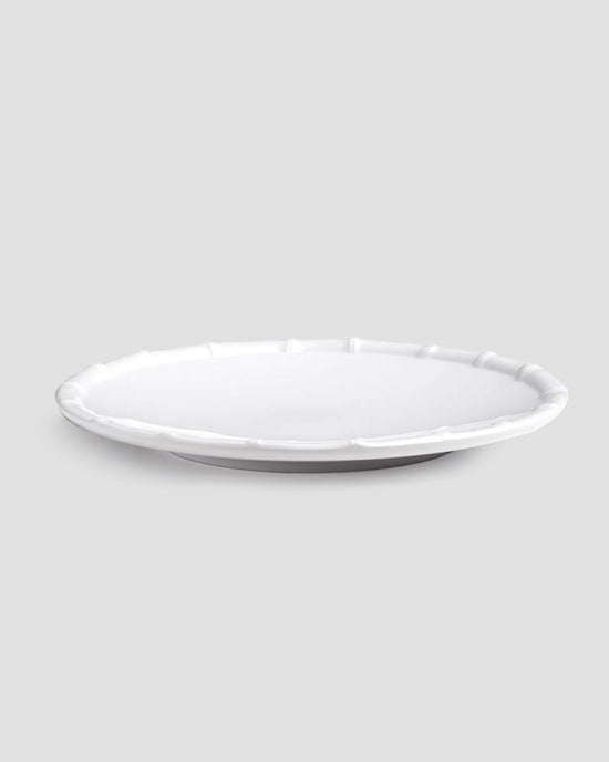 Zen Bamboo White 11" Melamine Dinner Plate, Set of 4