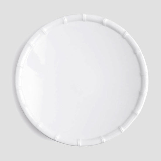 Zen Bamboo White 11" Melamine Dinner Plate, Set of 4