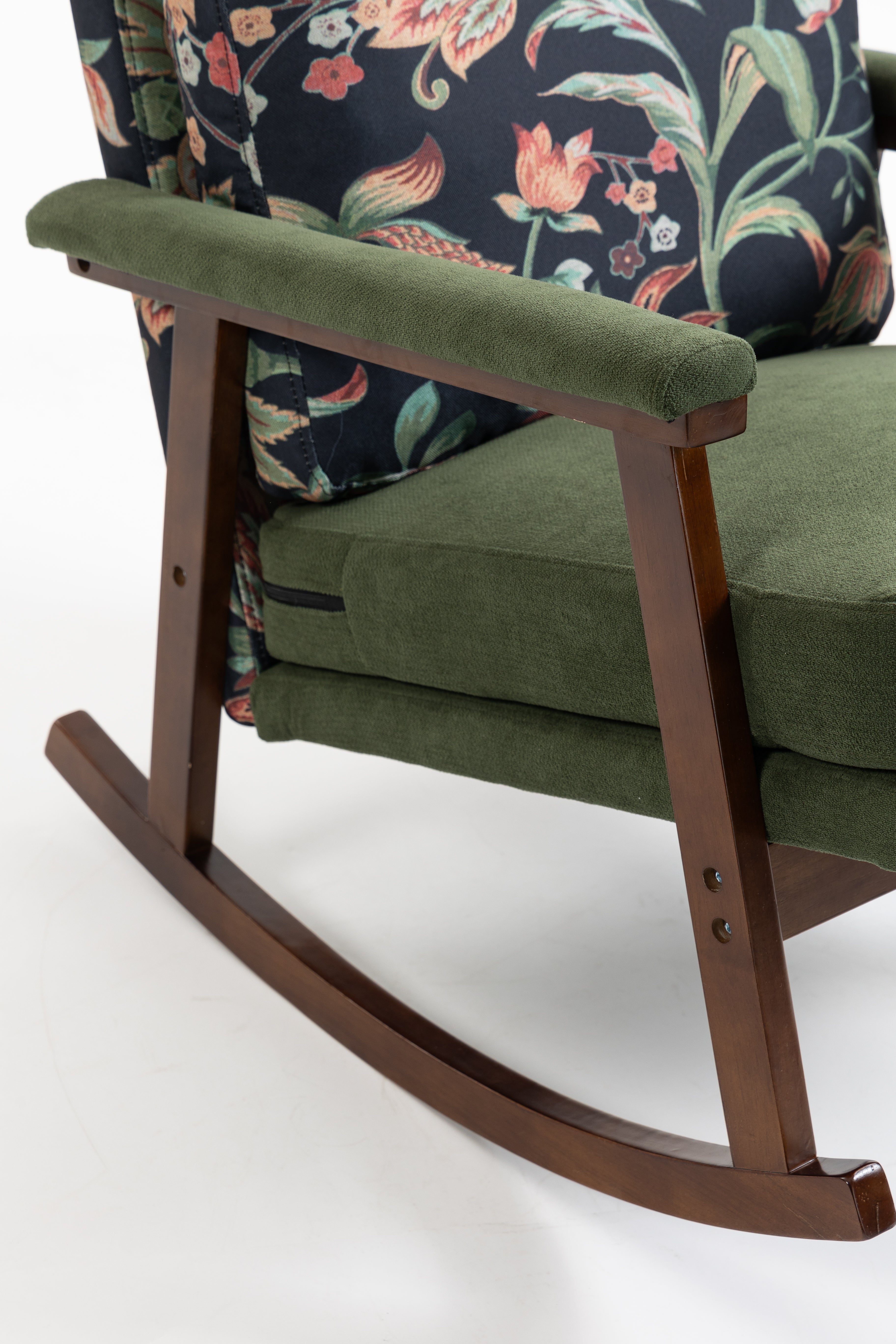 Mid Century Modern Rocking Chair with Wood Frame