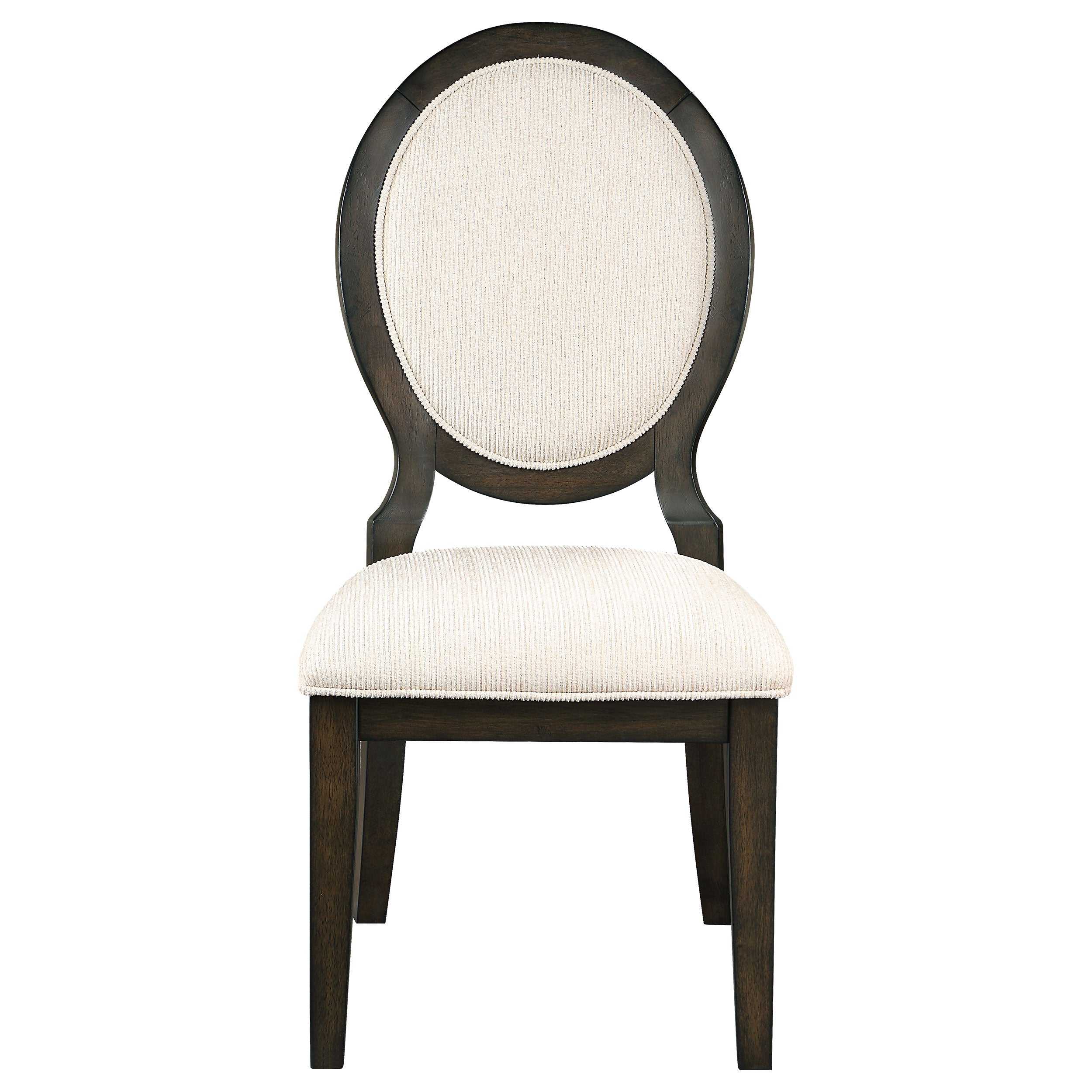 Transitional Oval Dining Chairs, Set of 2