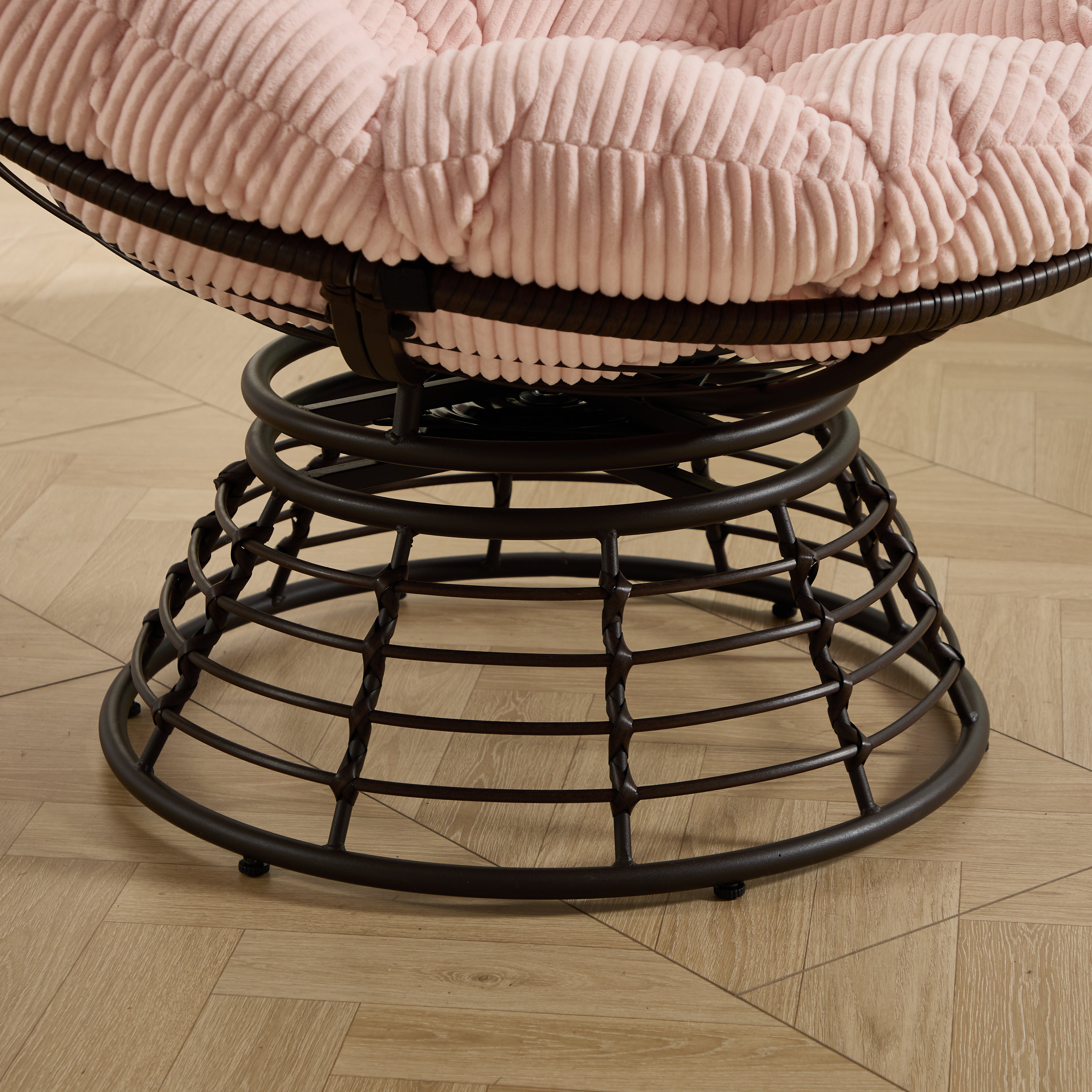 The Original Papasan™ 360° Swivel Indoor Outdoor Wicker Papasan Chair with Soft Thick Cushion