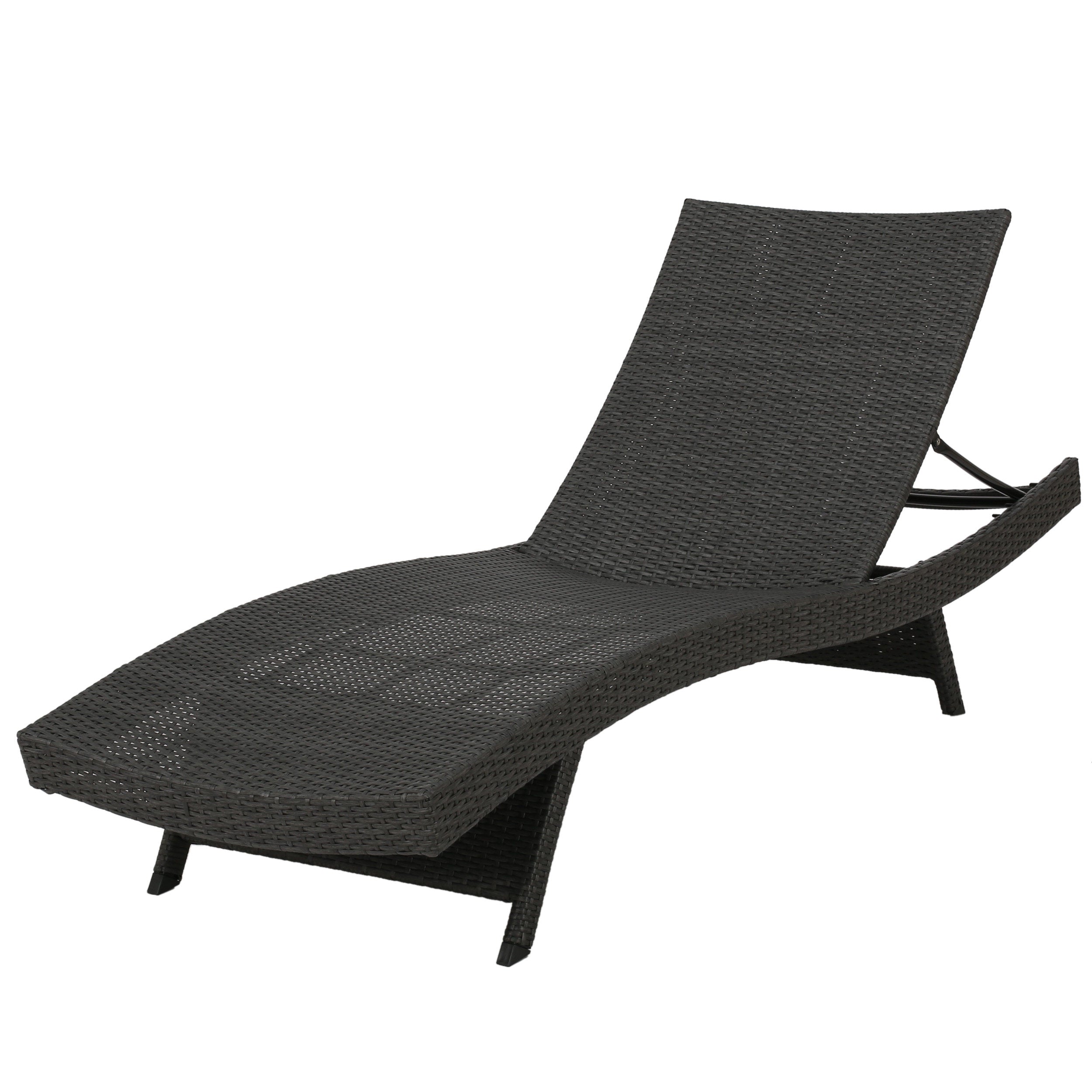 SALEM PE WICKER CHAISE LOUNGE, GREY, SET OF 2