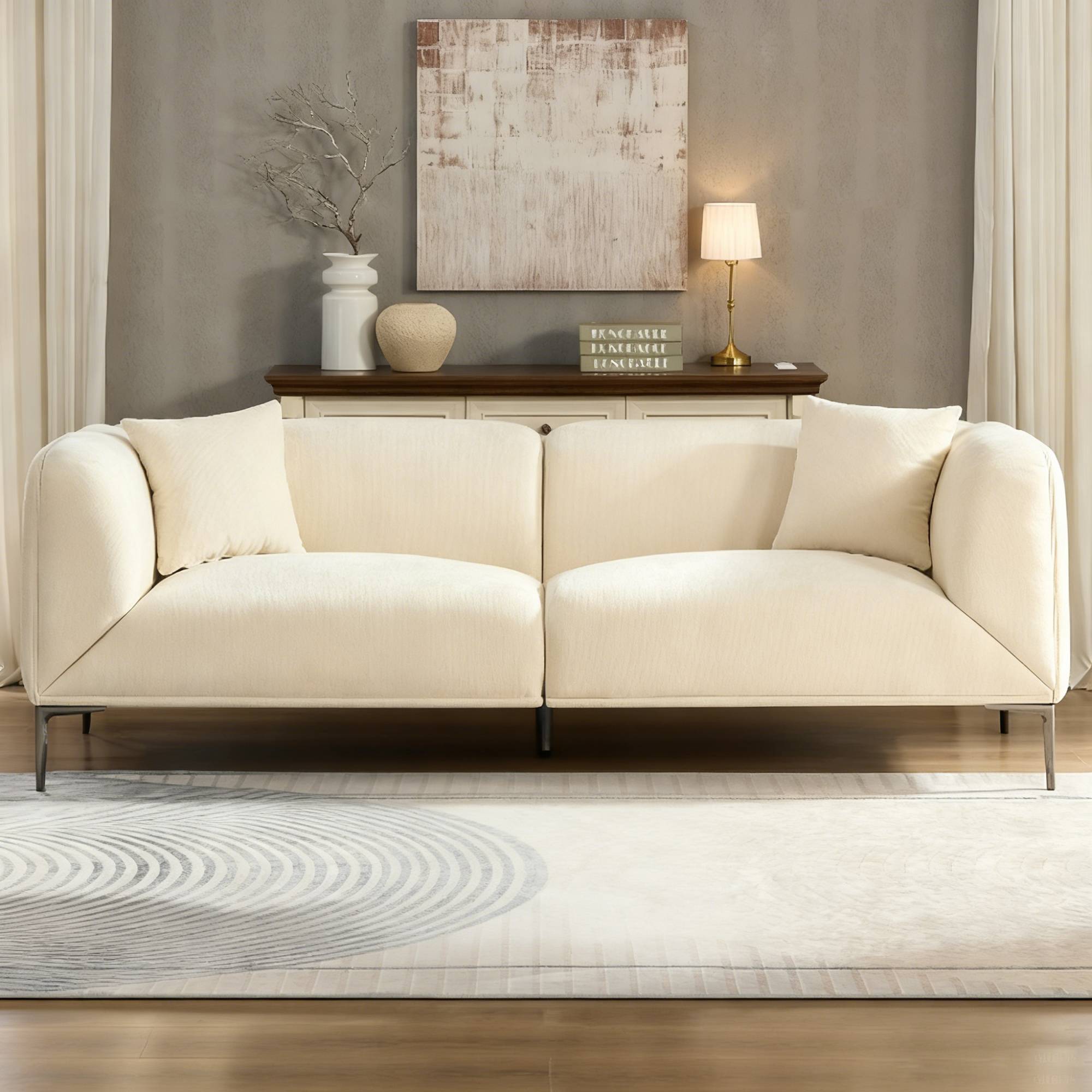 Modern Sofa with Metal Legs