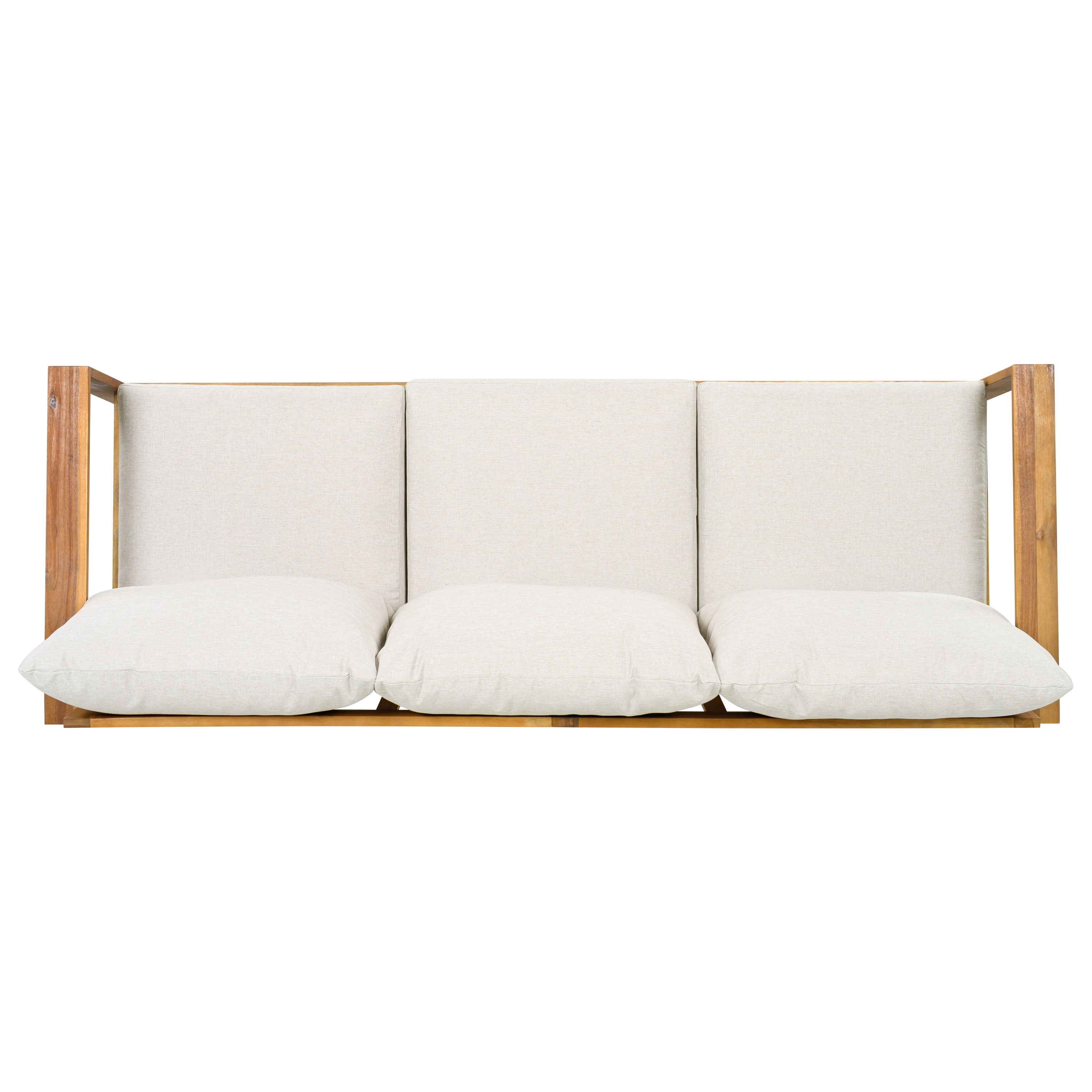 Outdoor 3 Piece Acacia Sectional Patio Sofa Set