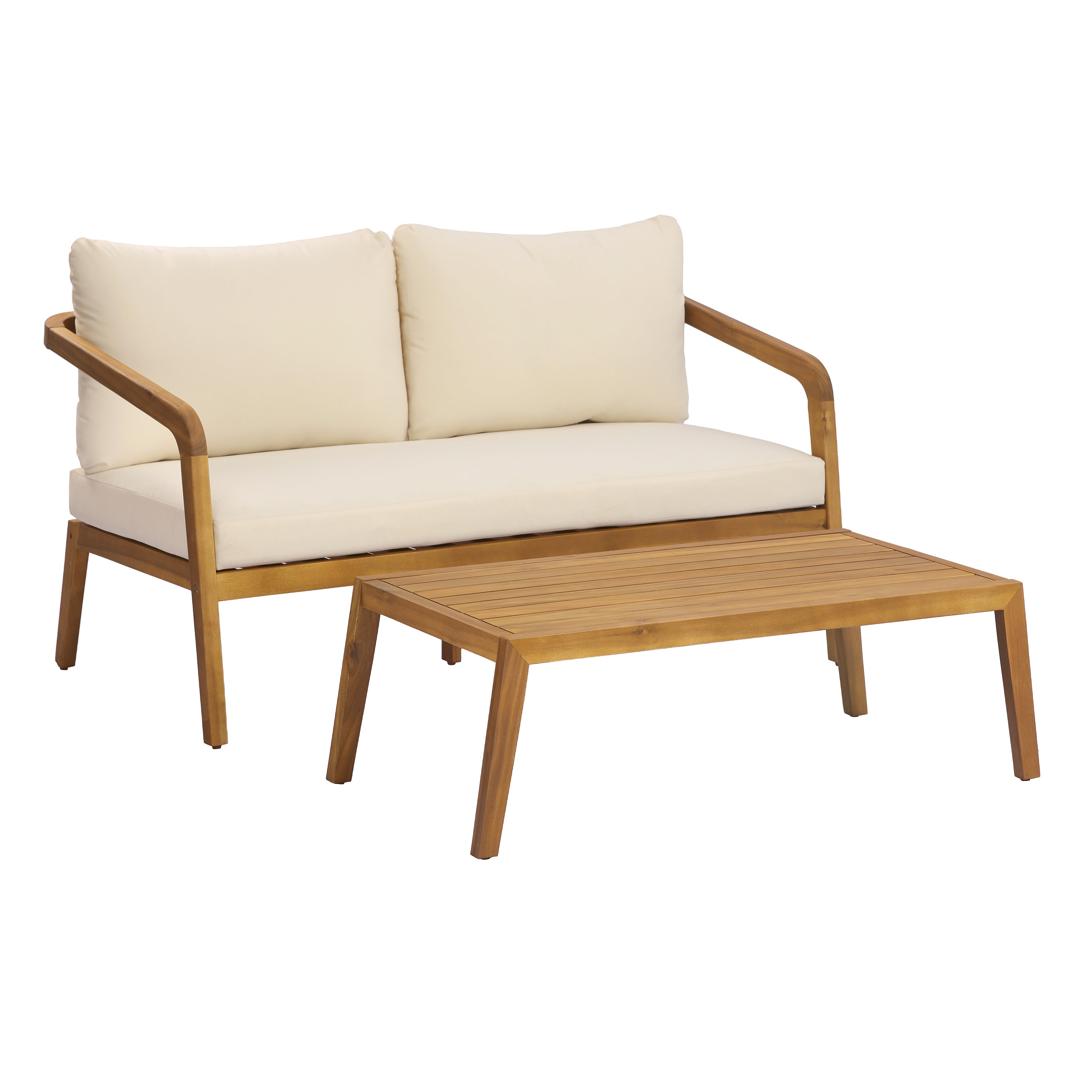 Carlile 2-Piece Outdoor Loveseat & Coffee Table Set