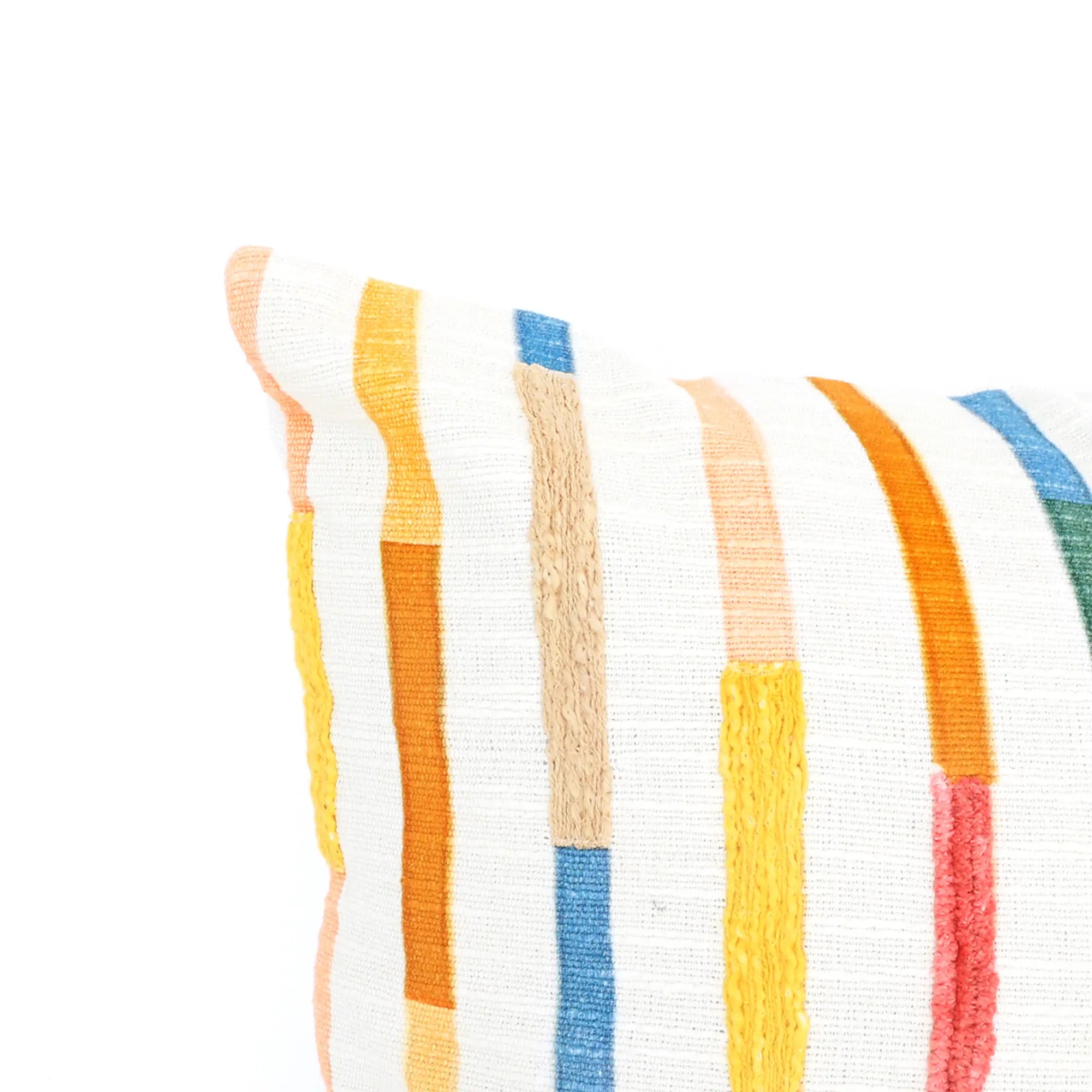 Mod Lines Printed & Embroidered Pillow