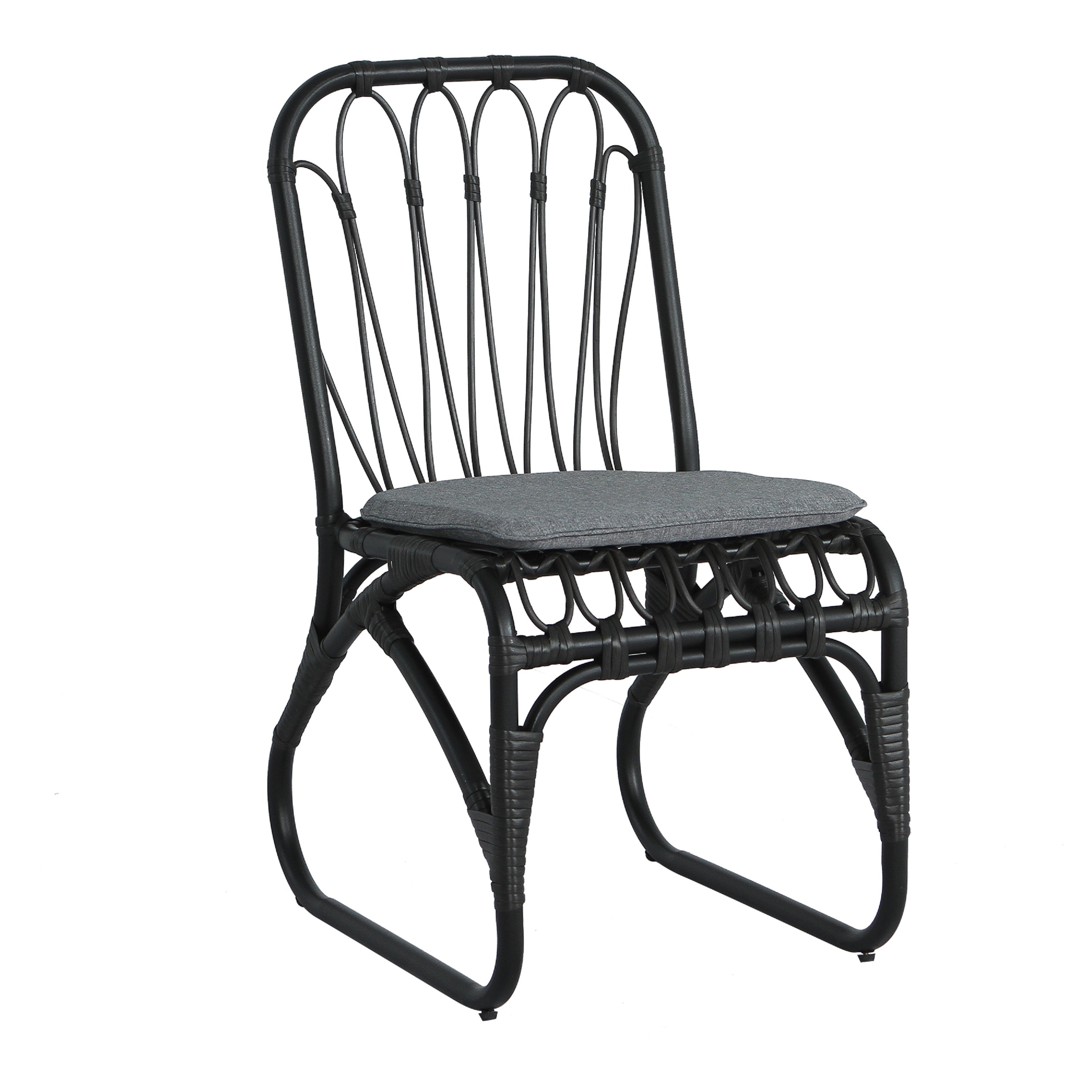 Outdoor Faux Rattan Dining Chairs, Set of 2