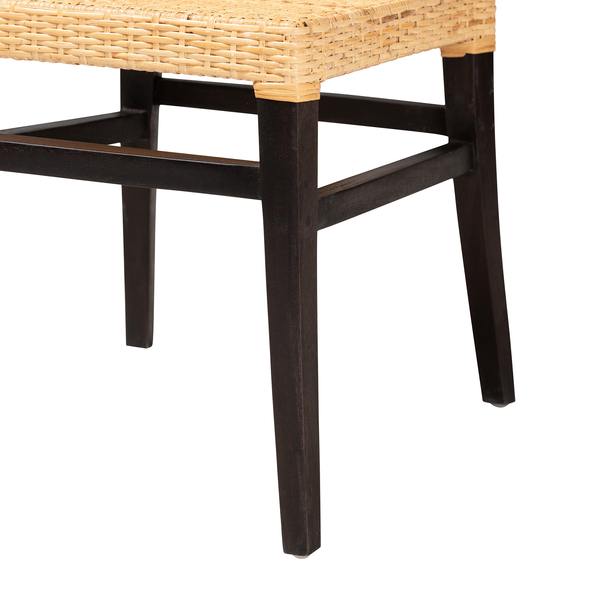 Lingga Armless Woven Rattan Dining Chair