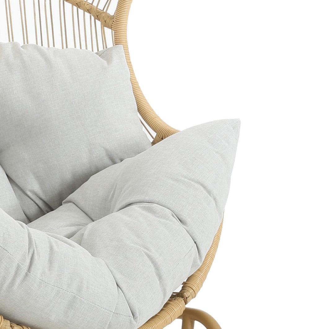 Variscite Outdoor Wicker Glider Chair with Cushion Seat