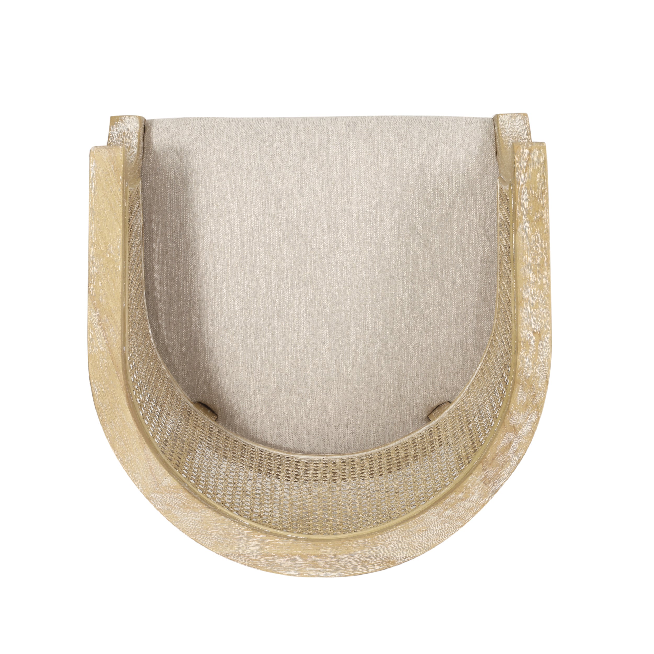 Accent Chair with Curved Back and Recessed Arms