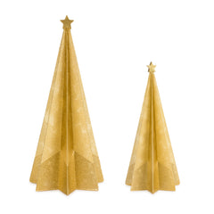 Modern-Gold-Holiday-Tree-Décor-with-Etched-Design-(set-of-2)-Gold-Decor