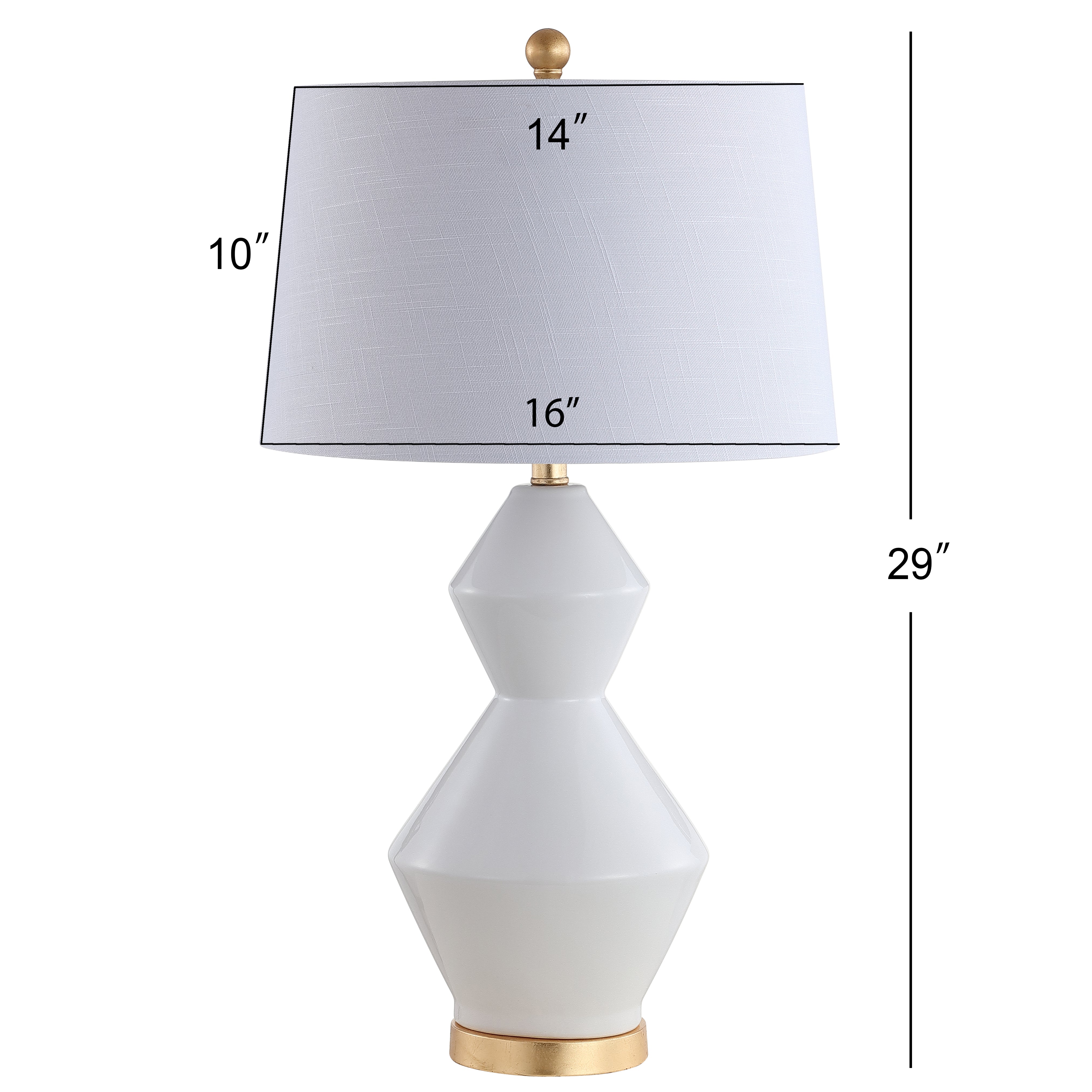 Alba Geometric Ceramic/Metal LED Table Lamp