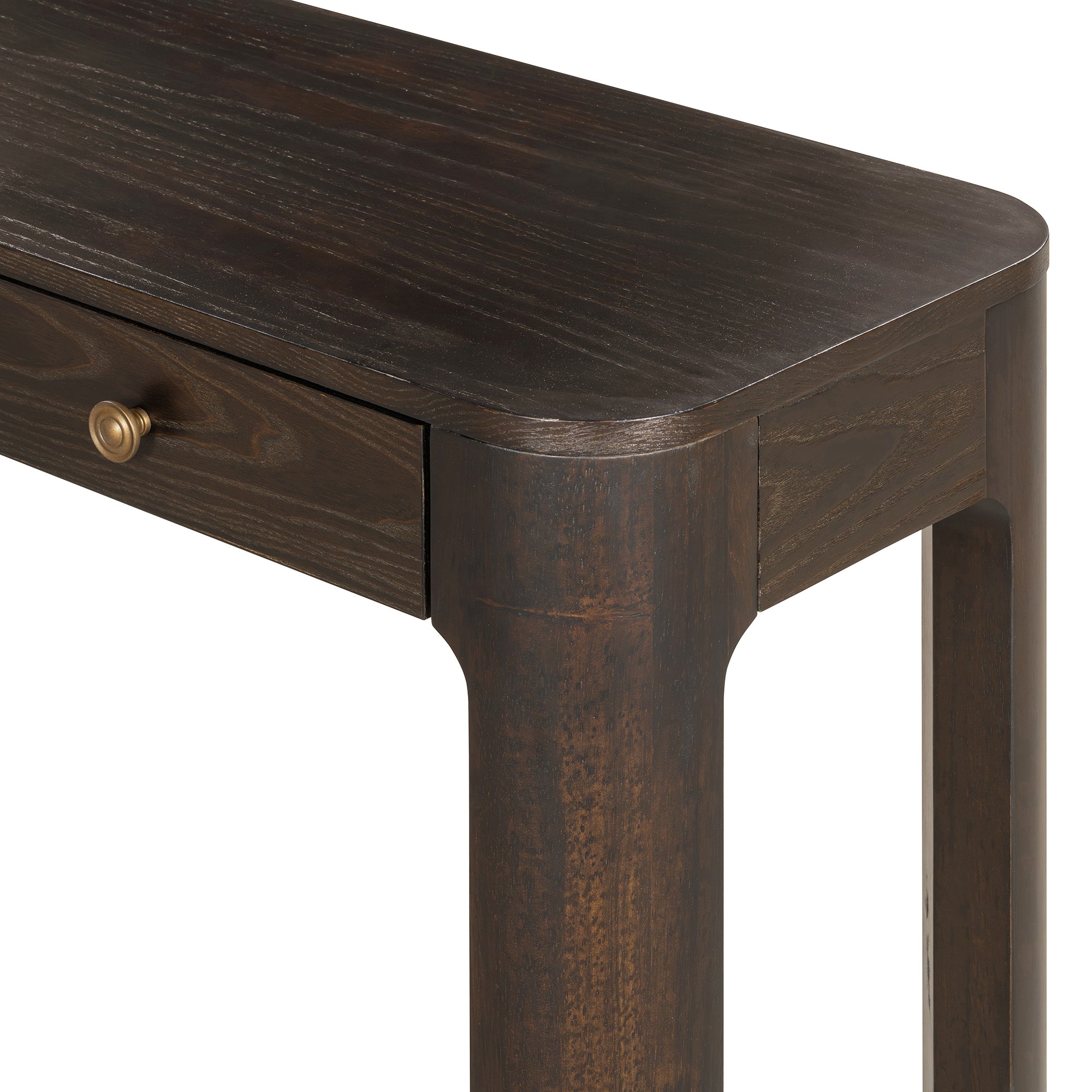 Rustic Console Table with Curved Corners