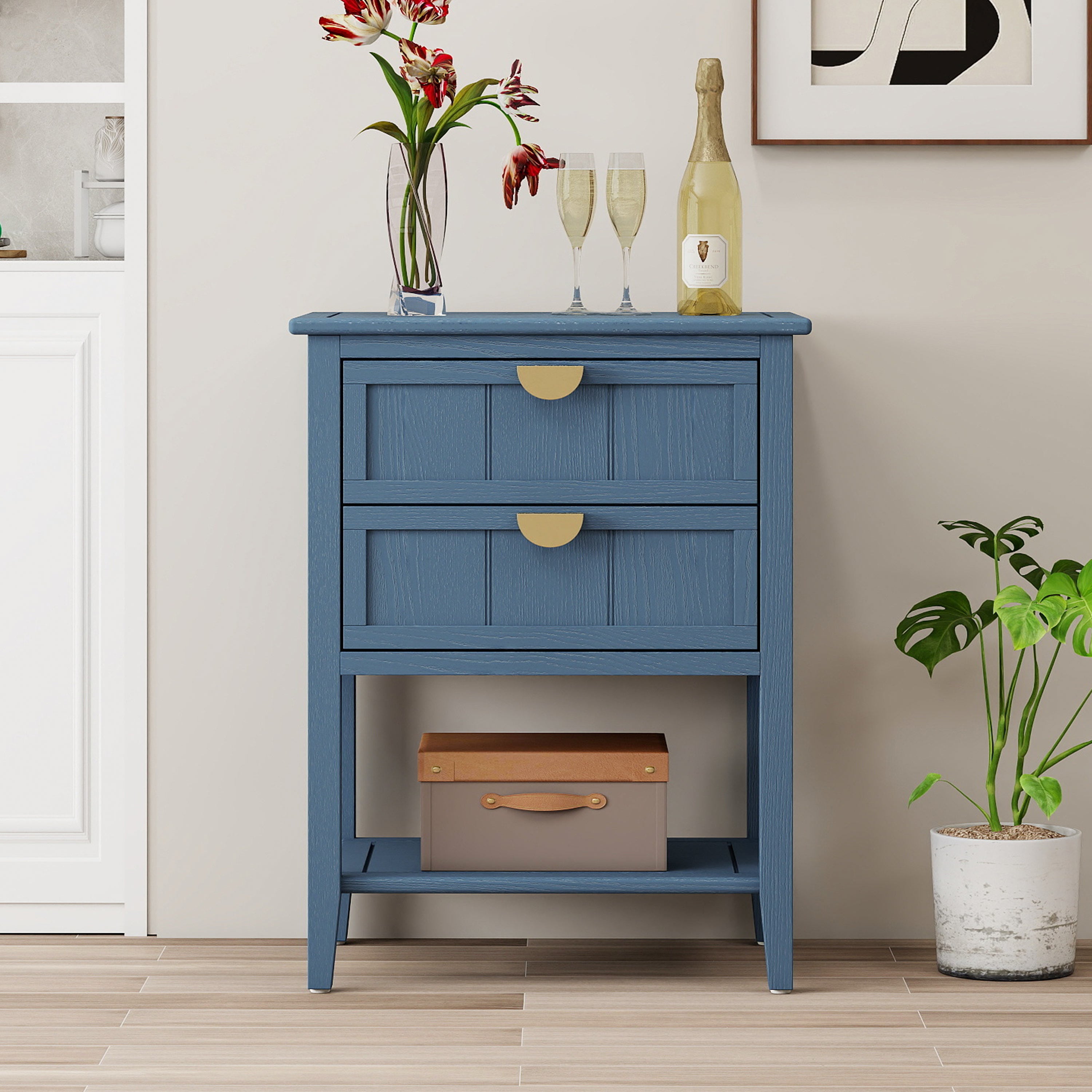 2 Drawer Side Table