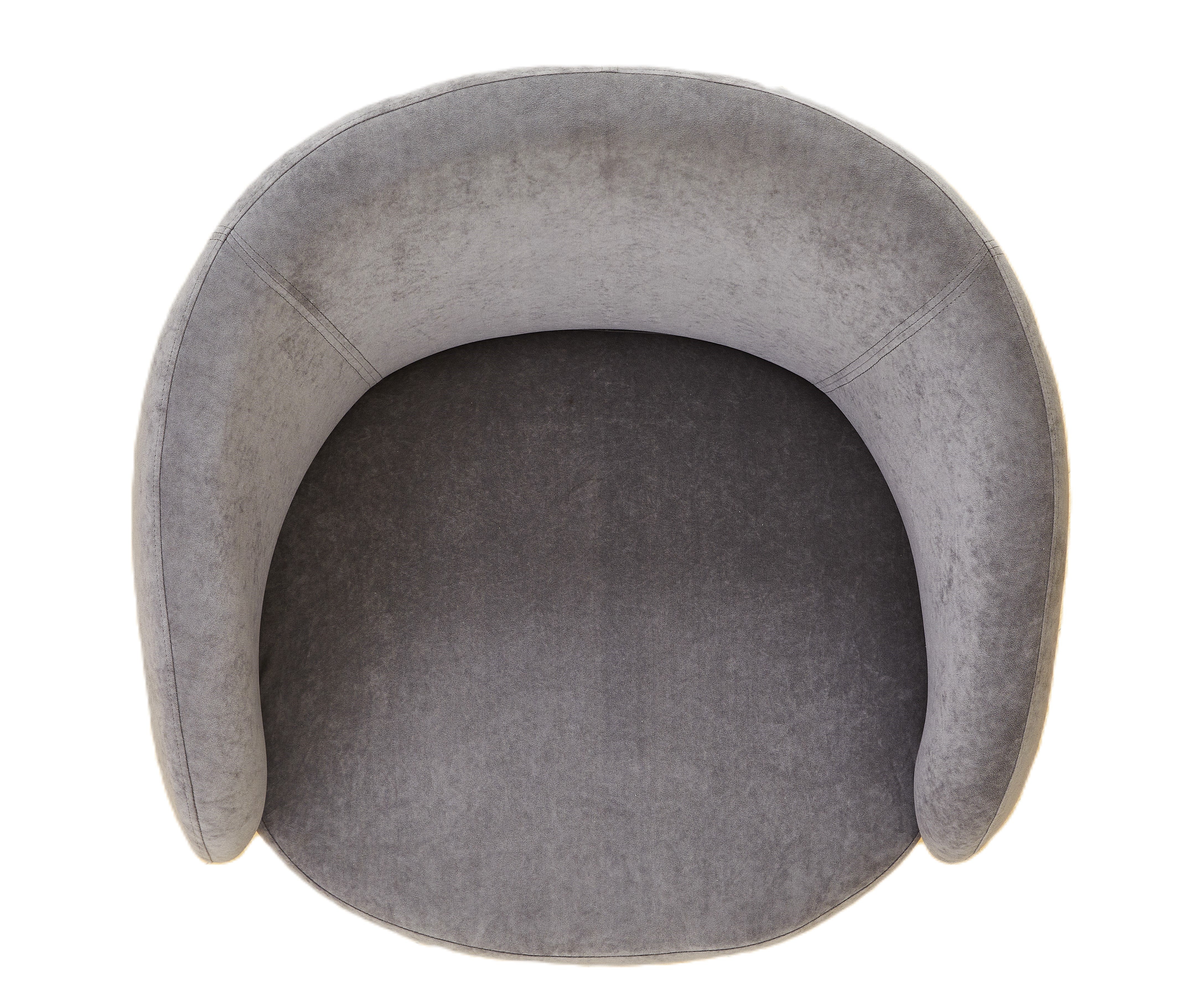 Mid-Century Modern Velvet Accent Chair, Upholstered Barrel Armchair with Metal Legs, Comfy Single Sofa Chair for Living Room Bedroom
