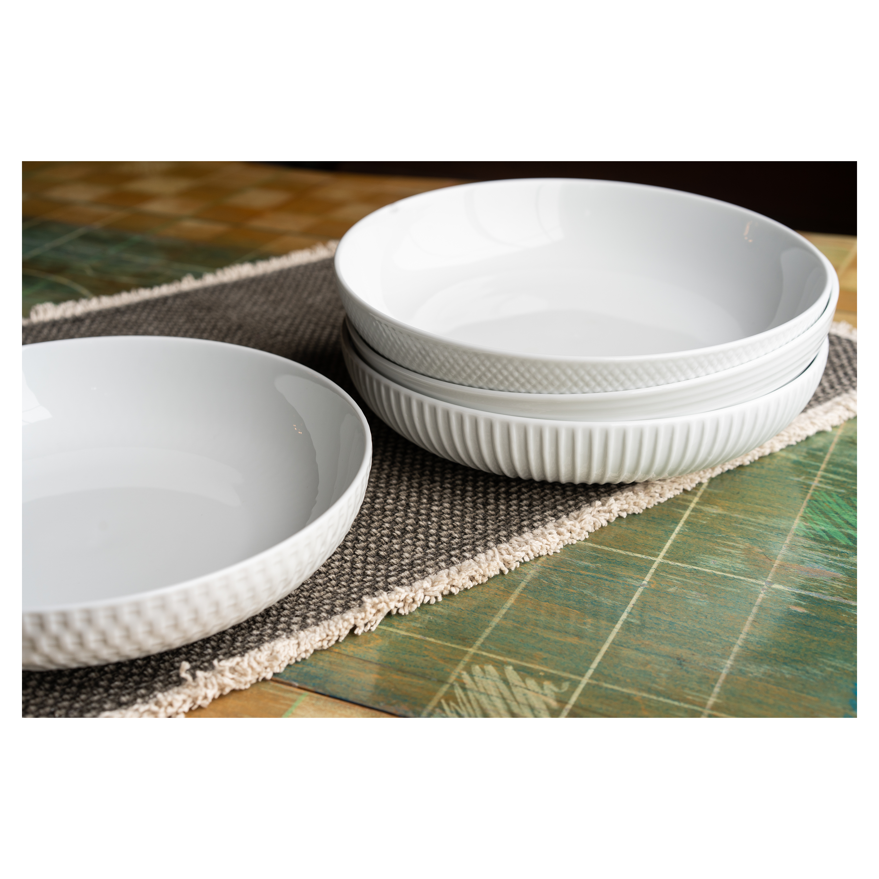 Assorted Textured Bowls 4 Piece Set