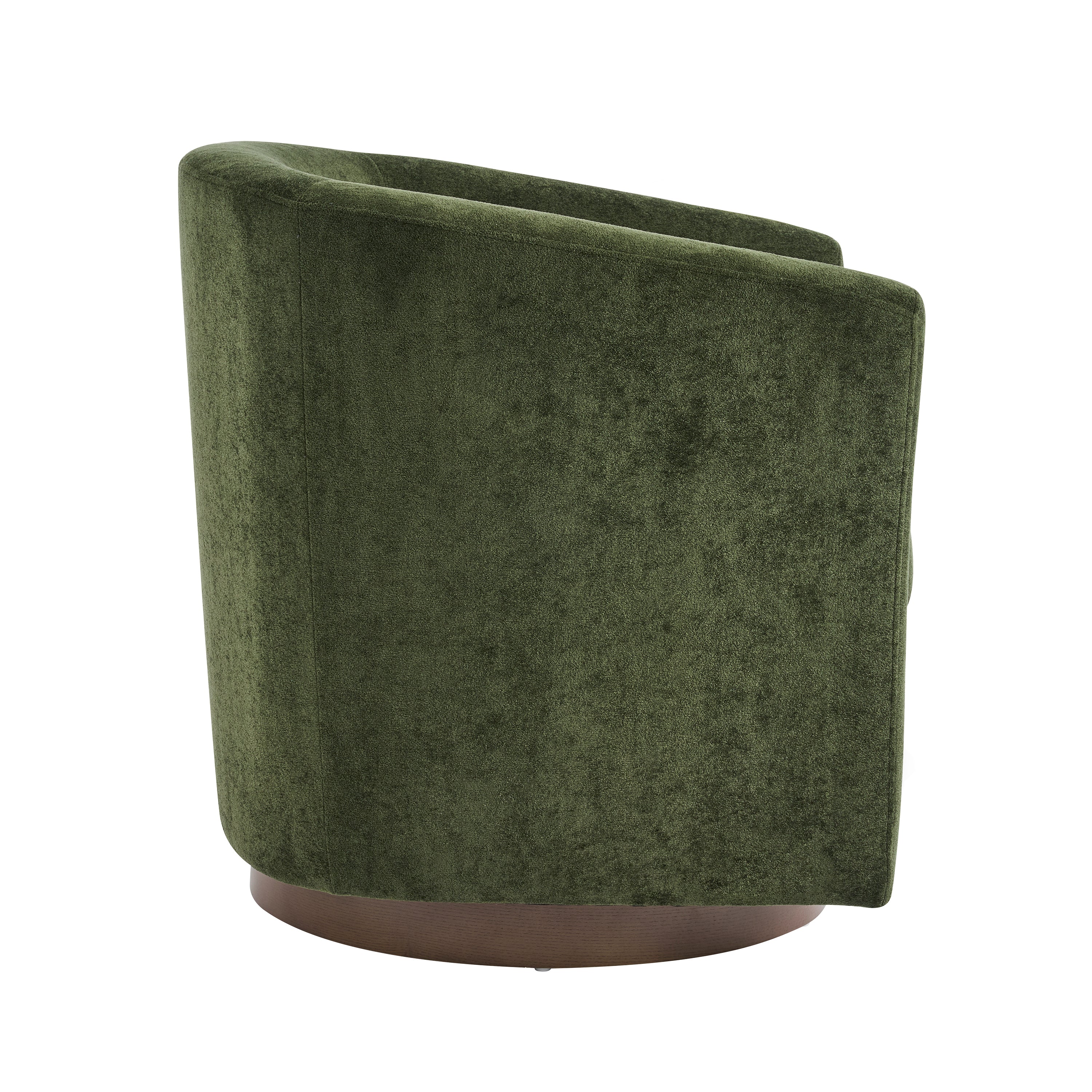 Wooden Base Swivel Accent Chair