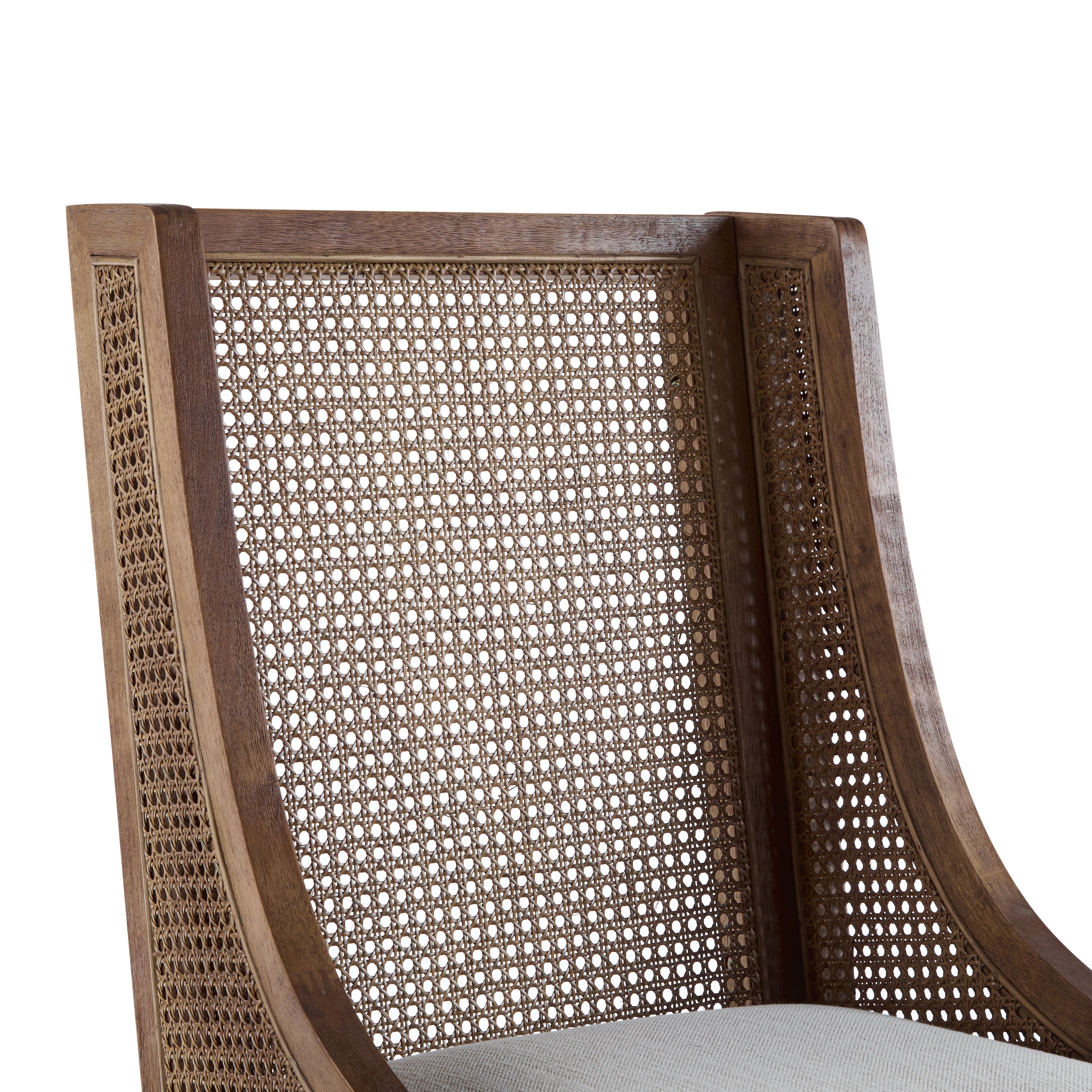 Rattan Wingback Dining Chair, Set of 2