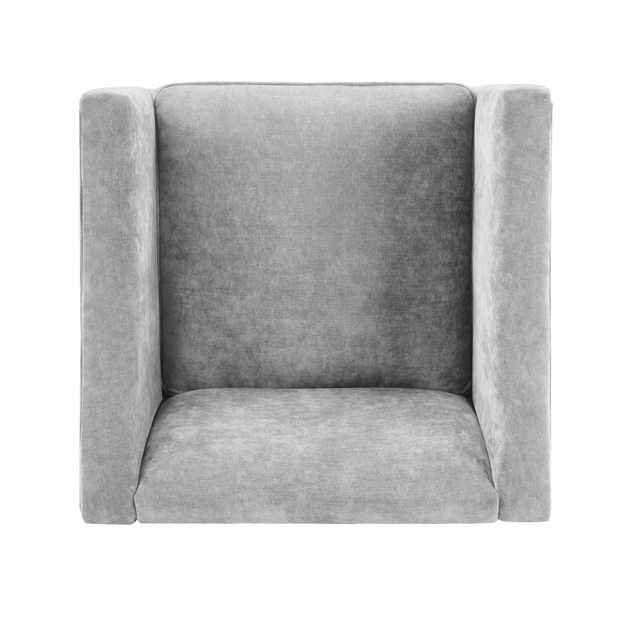 Modern Chenille Barrel Accent Chair with Enclosed Arms