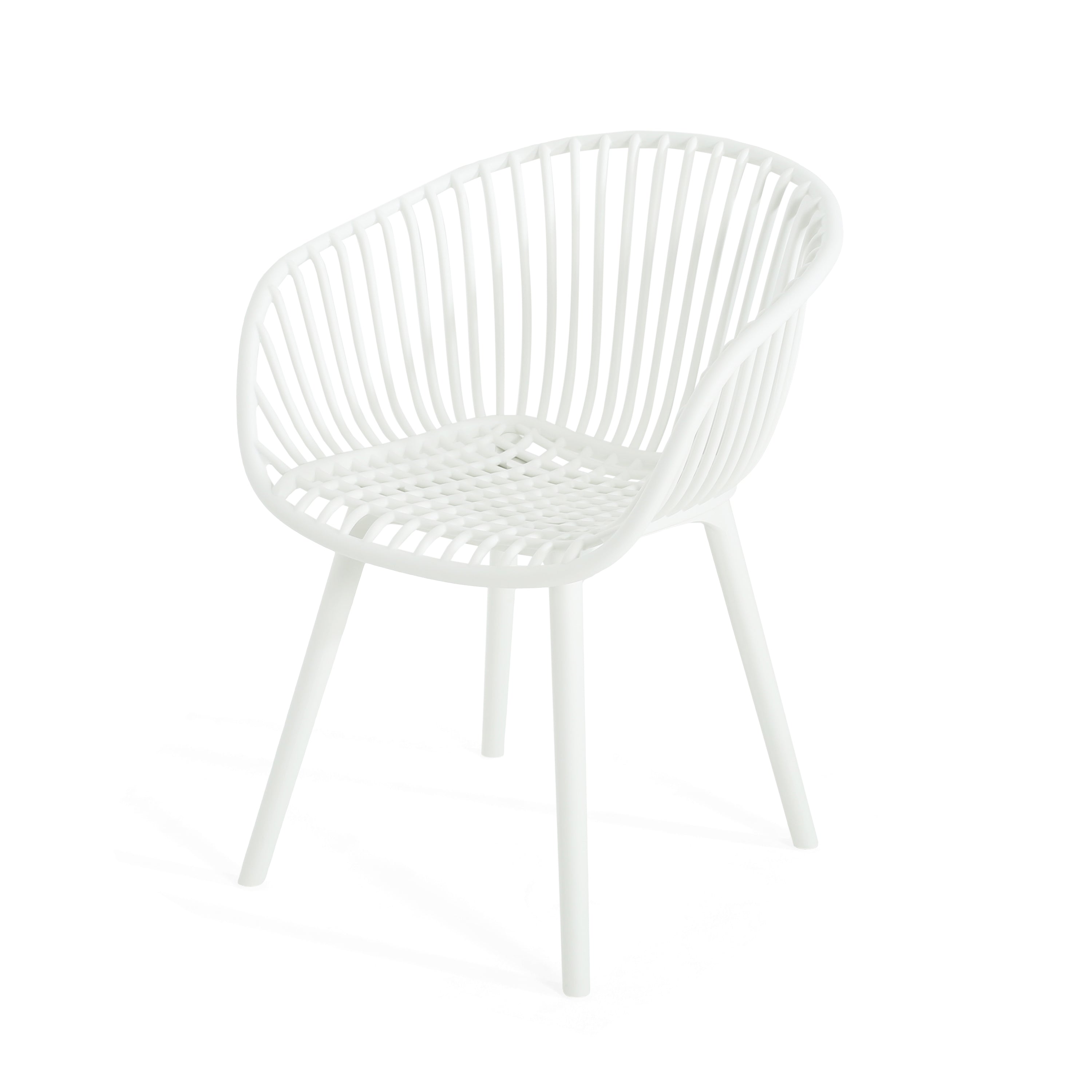Annabergite 7-Piece Outdoor Dining Set with Wood Table and 6 Plastic Dining Chairs